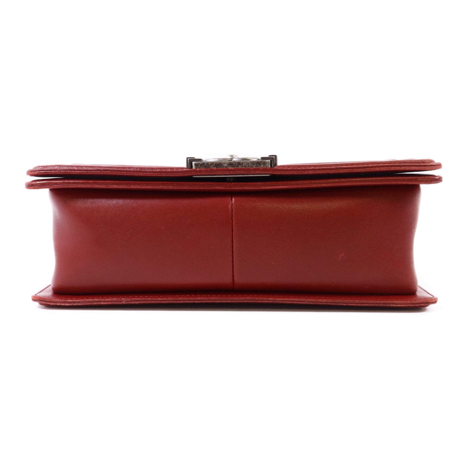 CHANEL 羊皮皮革Boy 25銀扣鏈帶肩背袋