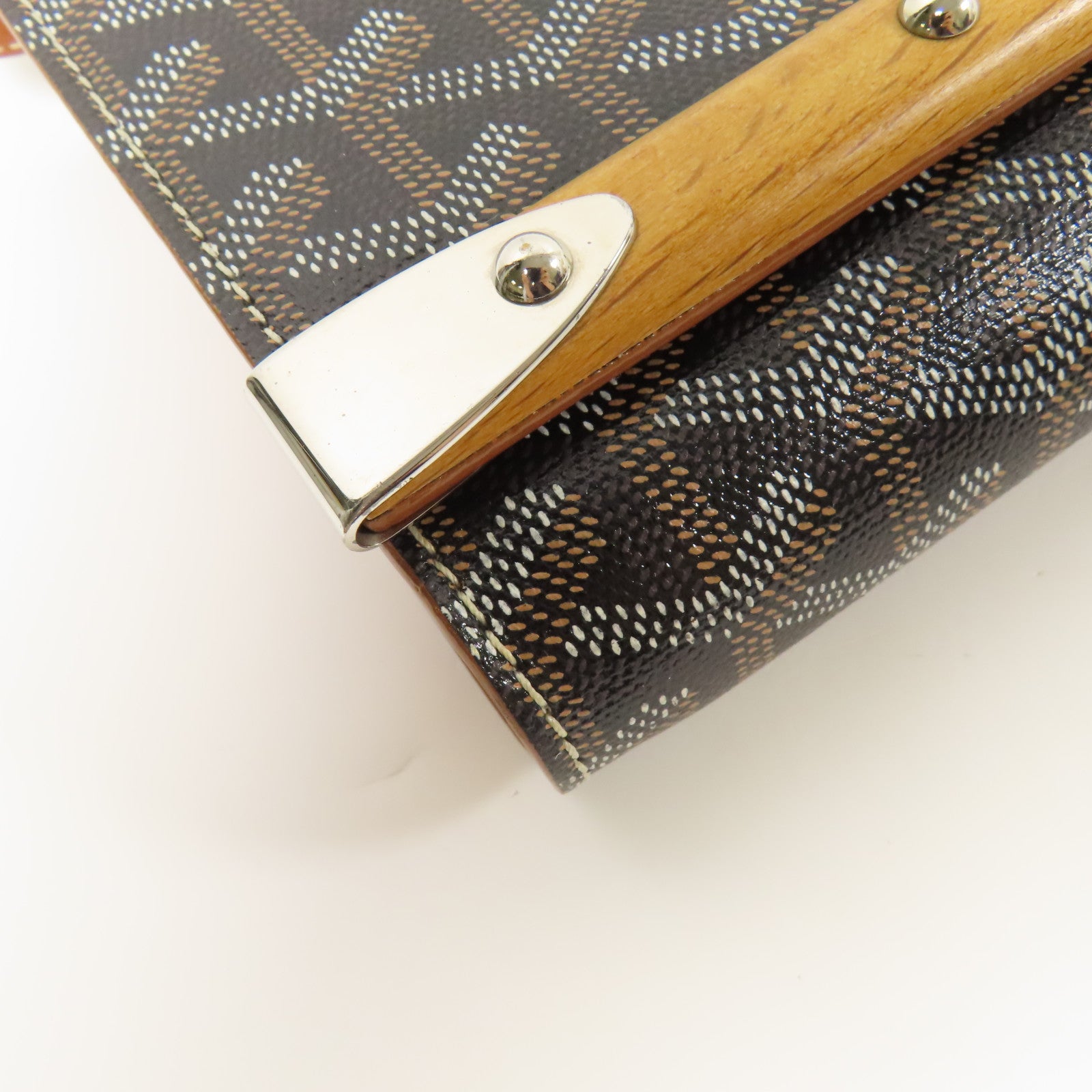 GOYARD 塗層帆布Monte-Carlo銀扣肩背袋