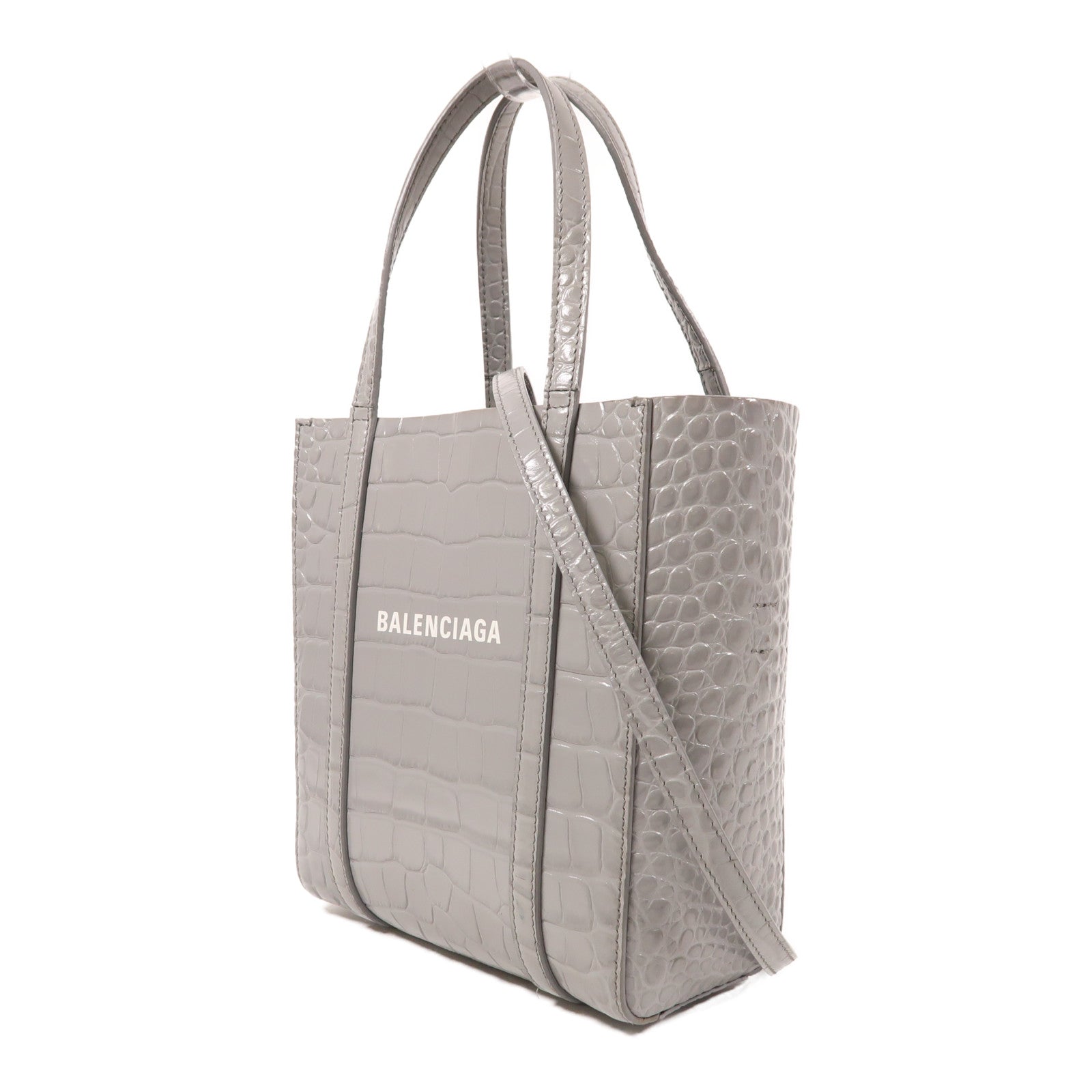 BALENCIAGA 【激減優惠】牛皮皮革Everyday Tote銀扣手挽肩背兩用袋