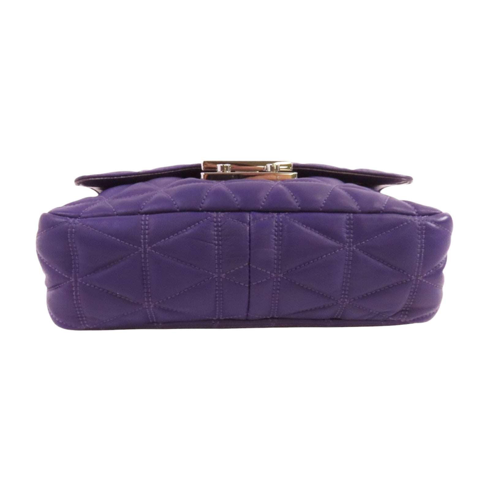 Michael Kors 羊皮皮革Chain Shoulder Bag銀扣鏈帶肩背袋