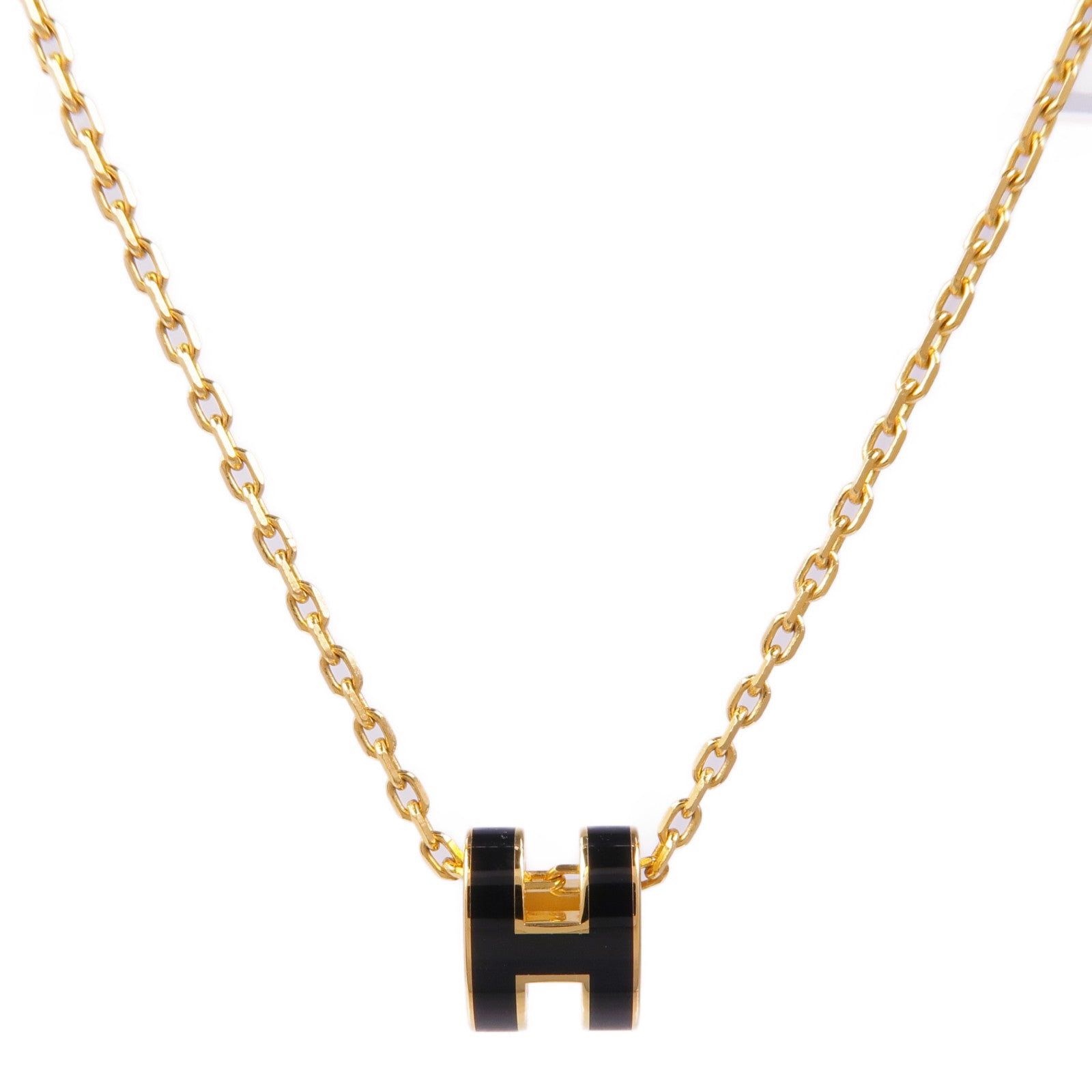 HERMES 金屬Pop H Mini Necklace金扣項鍊