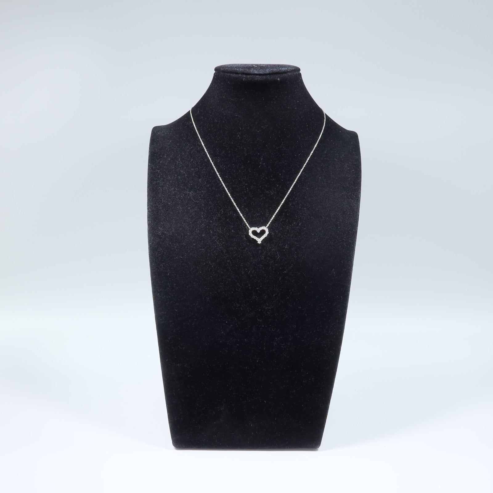 TIFFANY＆CO PT950鉑金Diamond Heart Pendant鑽石項鍊