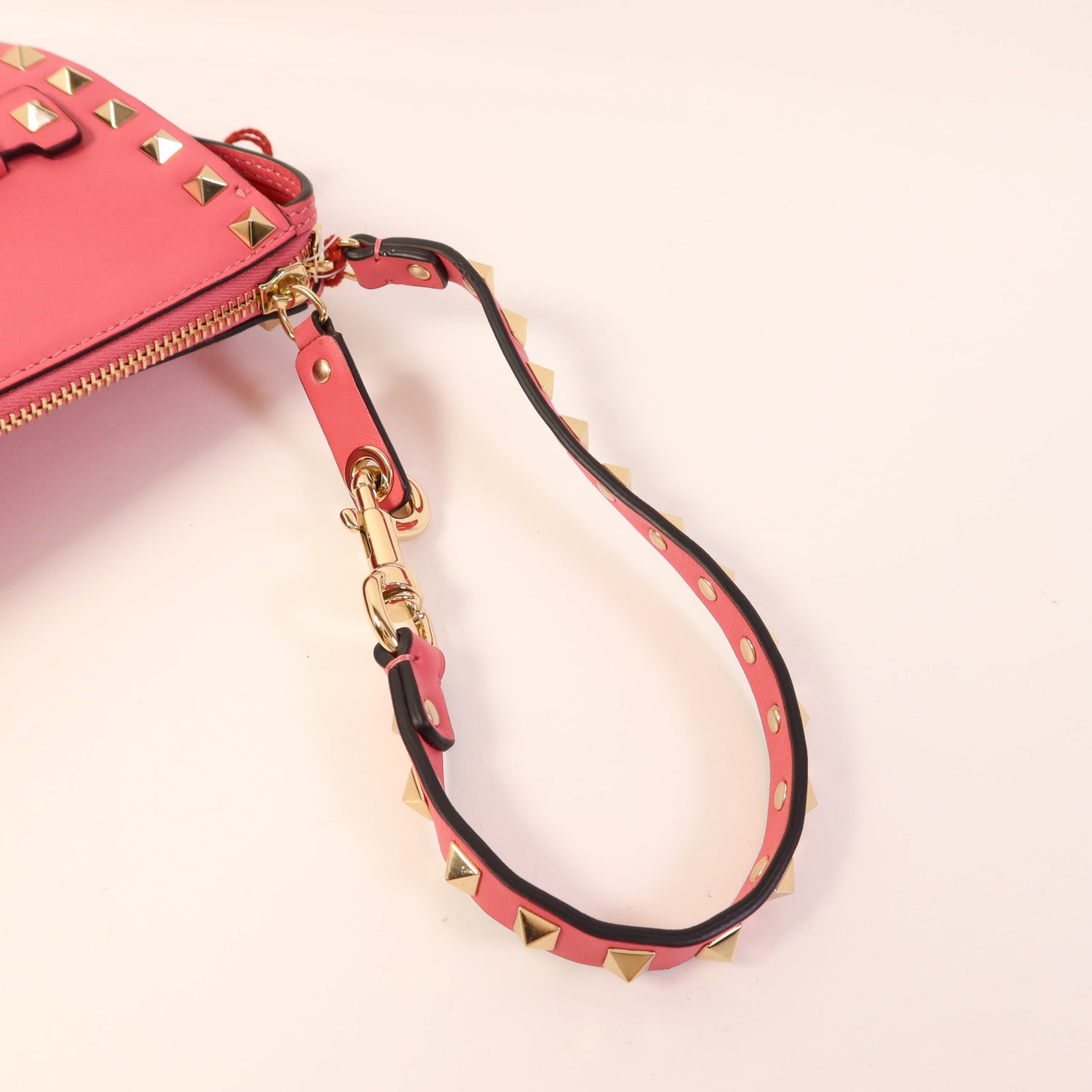 Valentino 牛皮皮革Hand Bag金扣手挽袋