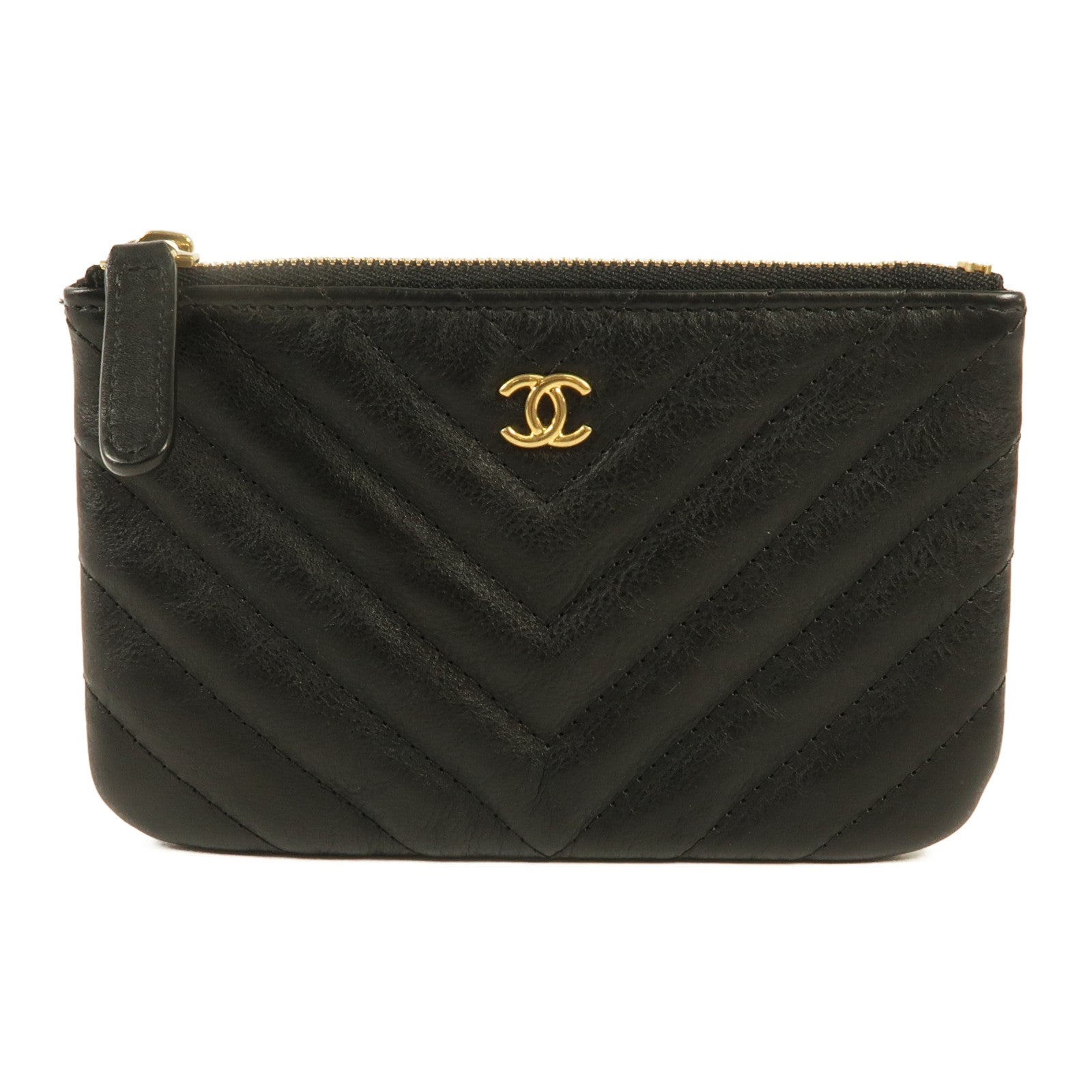 CHANEL 牛皮皮革Coin Case金扣零錢包