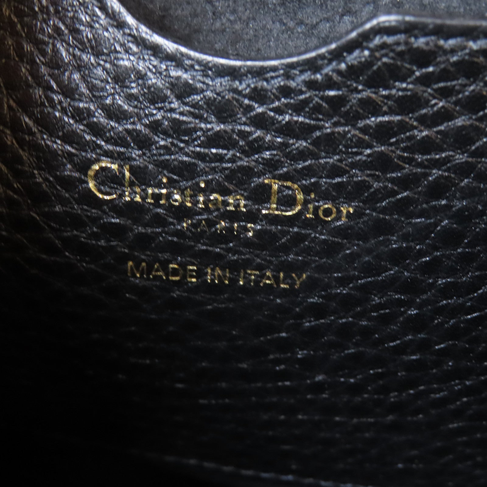 Dior 牛皮皮革Bobby金扣肩背袋黑色