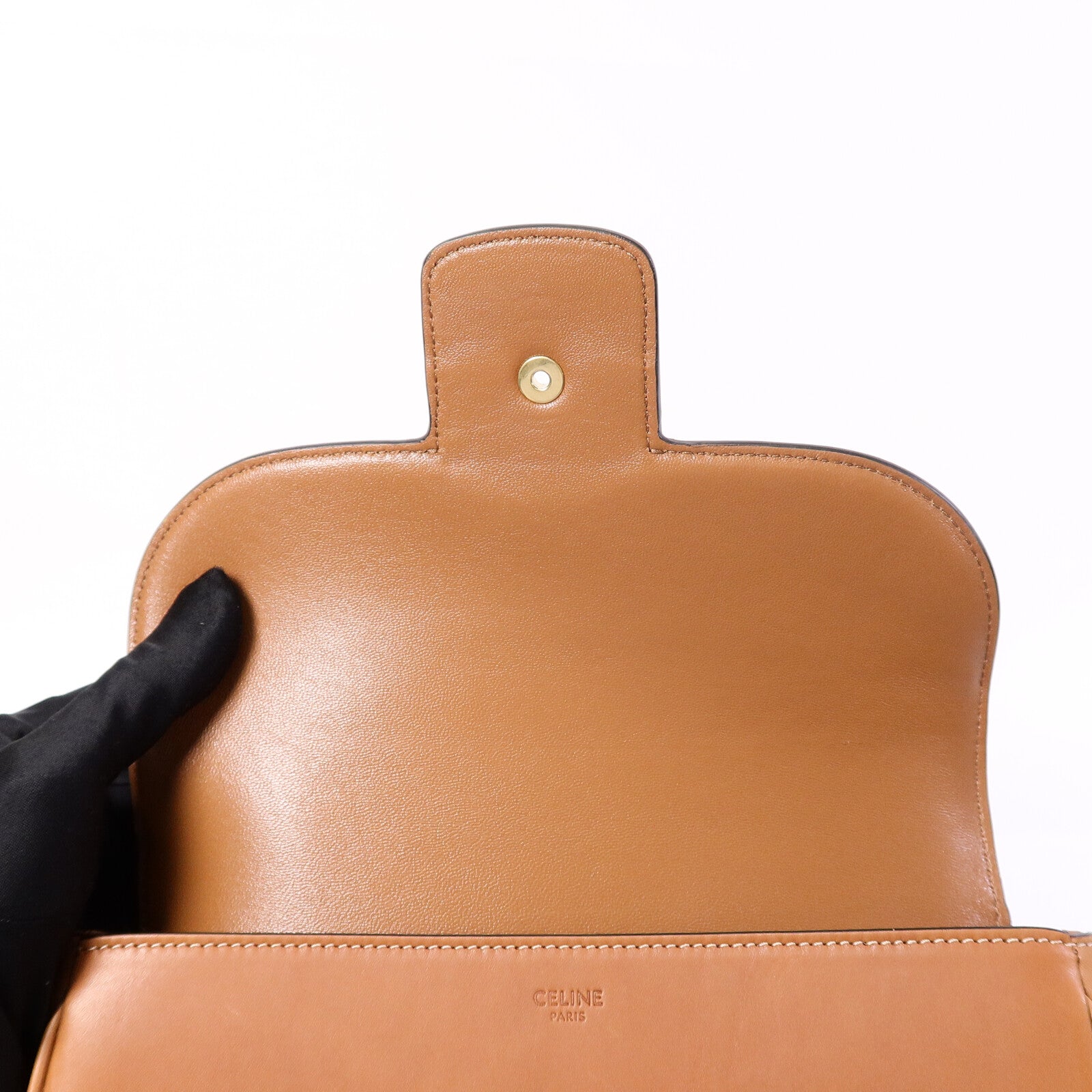 CELINE 牛皮皮革Miedium Chain Maillon Triomphe鏈帶肩背袋