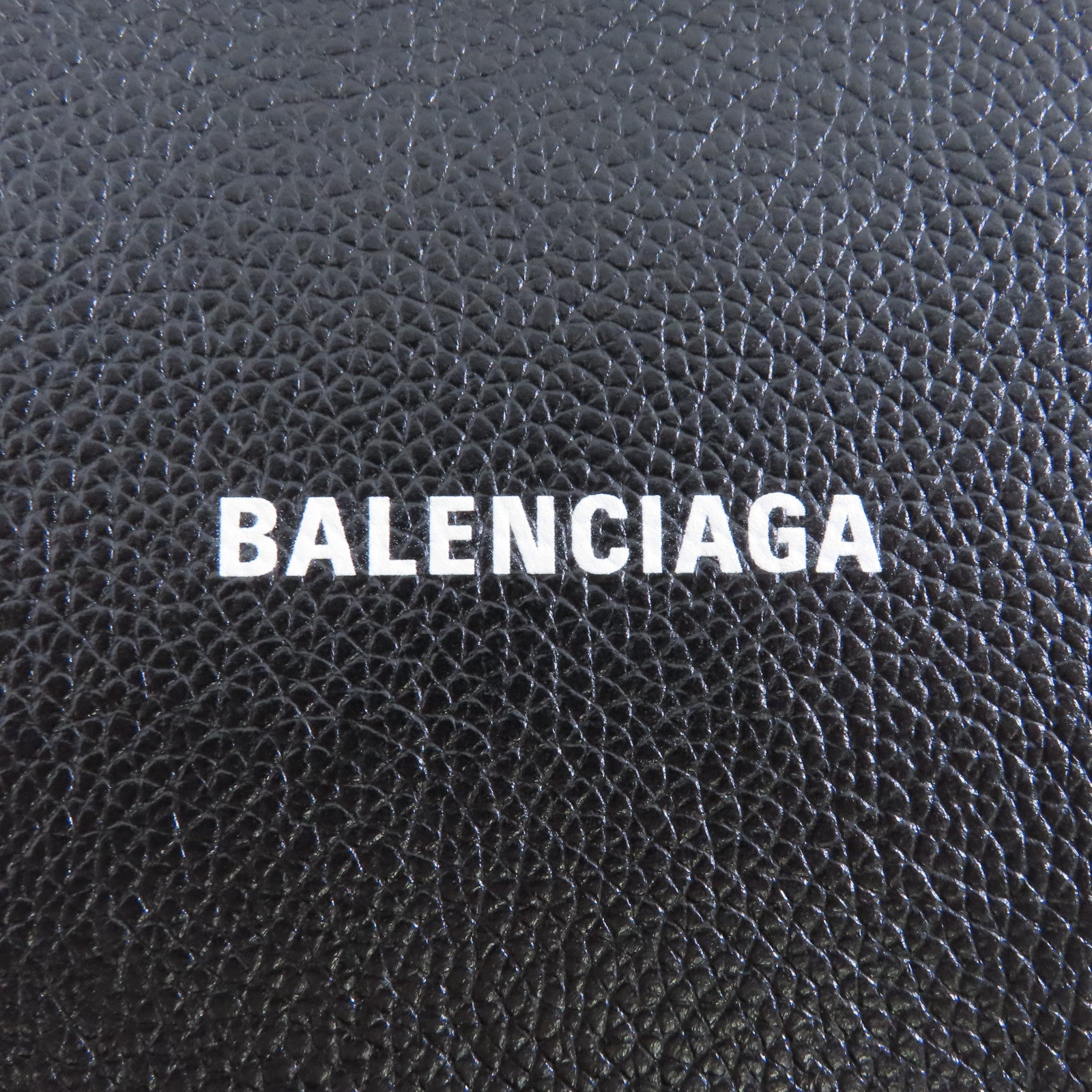 BALENCIAGA 牛皮皮革Cash Phone Card Holder銀扣現金手機和卡包黑色