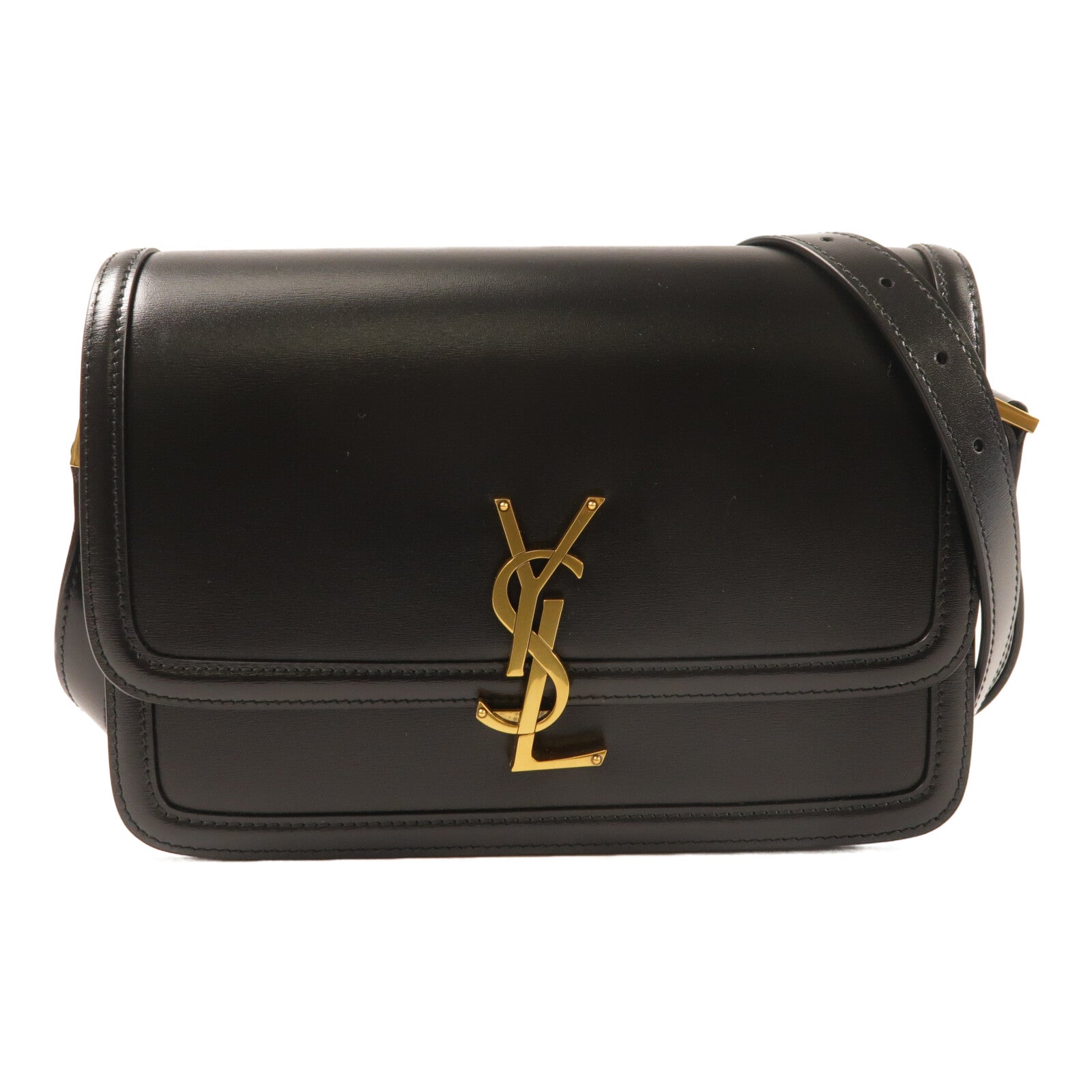 SAINT LAURENT 牛皮皮革Solferino Box金扣肩背袋