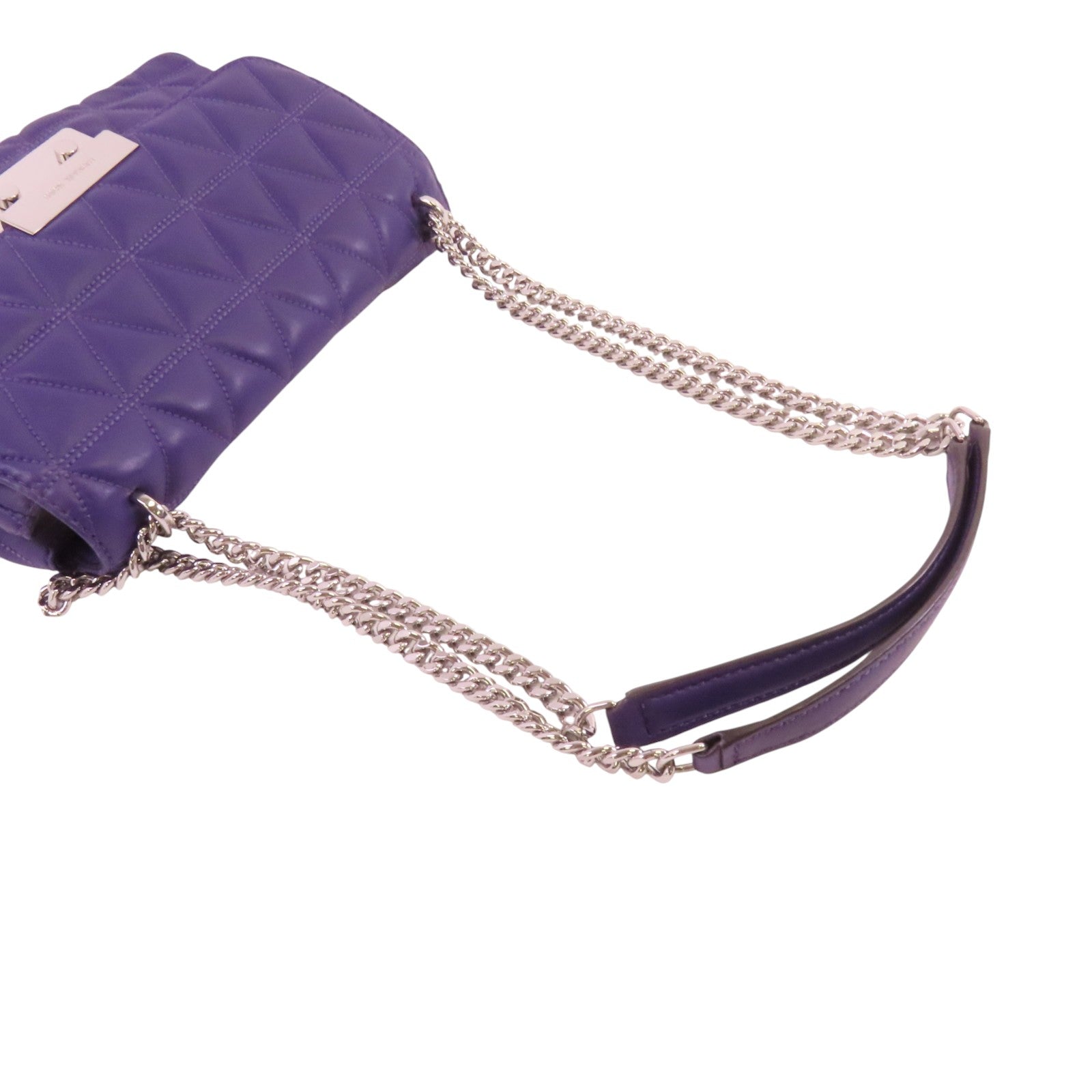 Michael Kors 羊皮皮革Chain Shoulder Bag銀扣鏈帶肩背袋