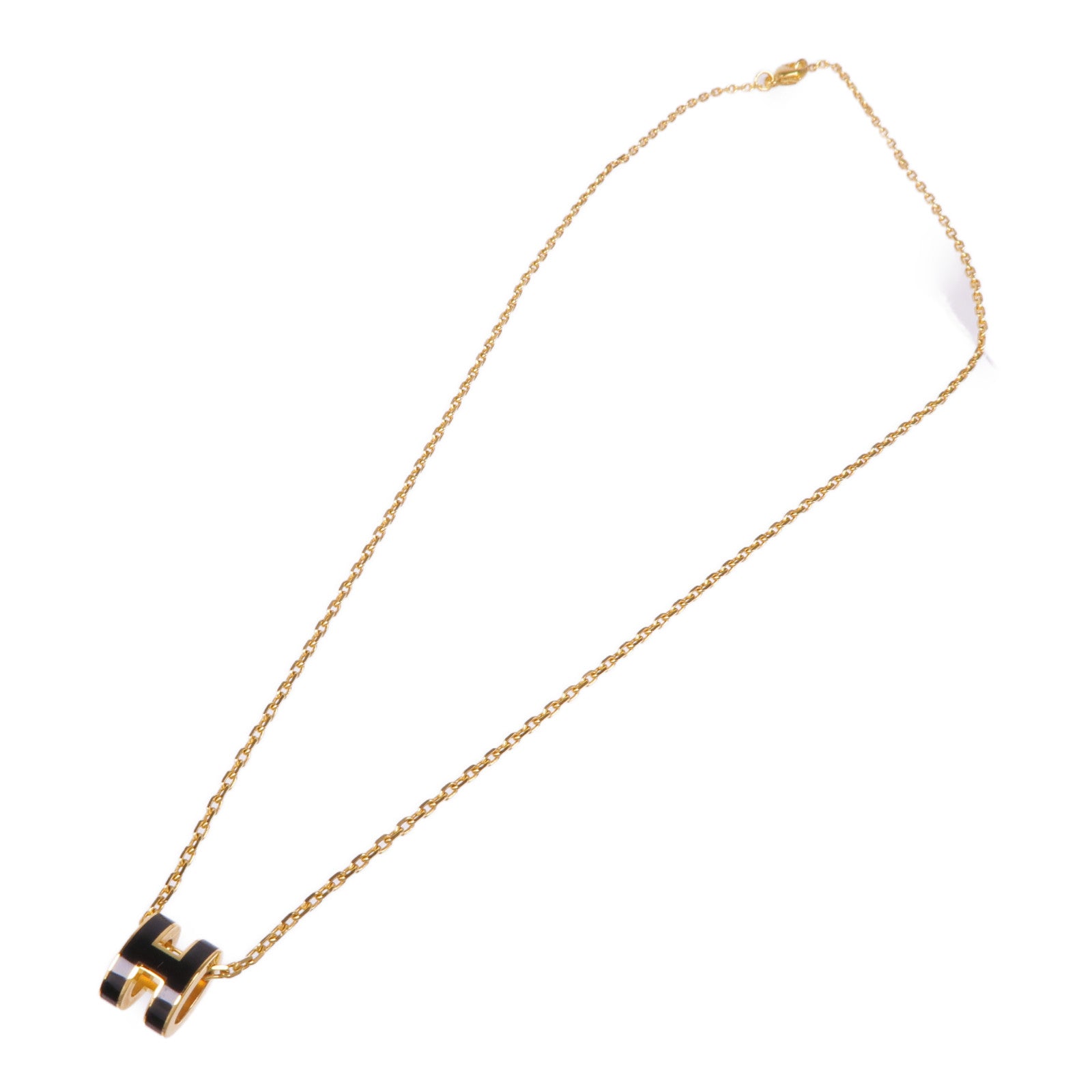HERMES 金屬Pop H Mini Necklace金扣項鍊