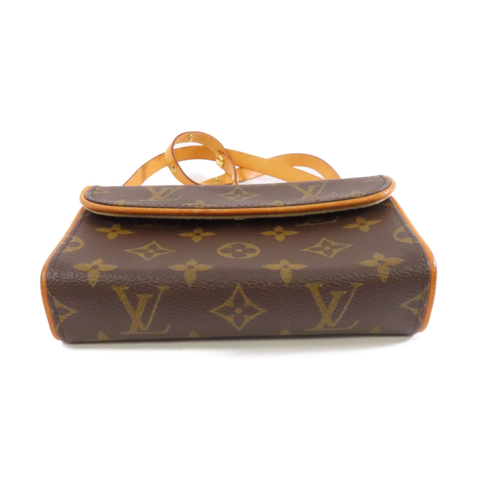 LOUIS VUITTON 【激減優惠】Monogram Pochette Florentine金扣腰包啡色