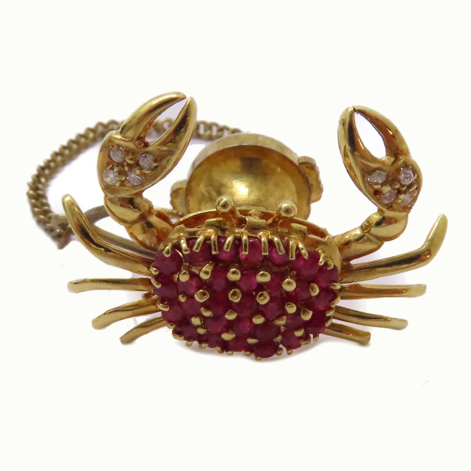 JEWELRY 18K黃金Ruby Necktie Pin紅寶石領帶別針紅色