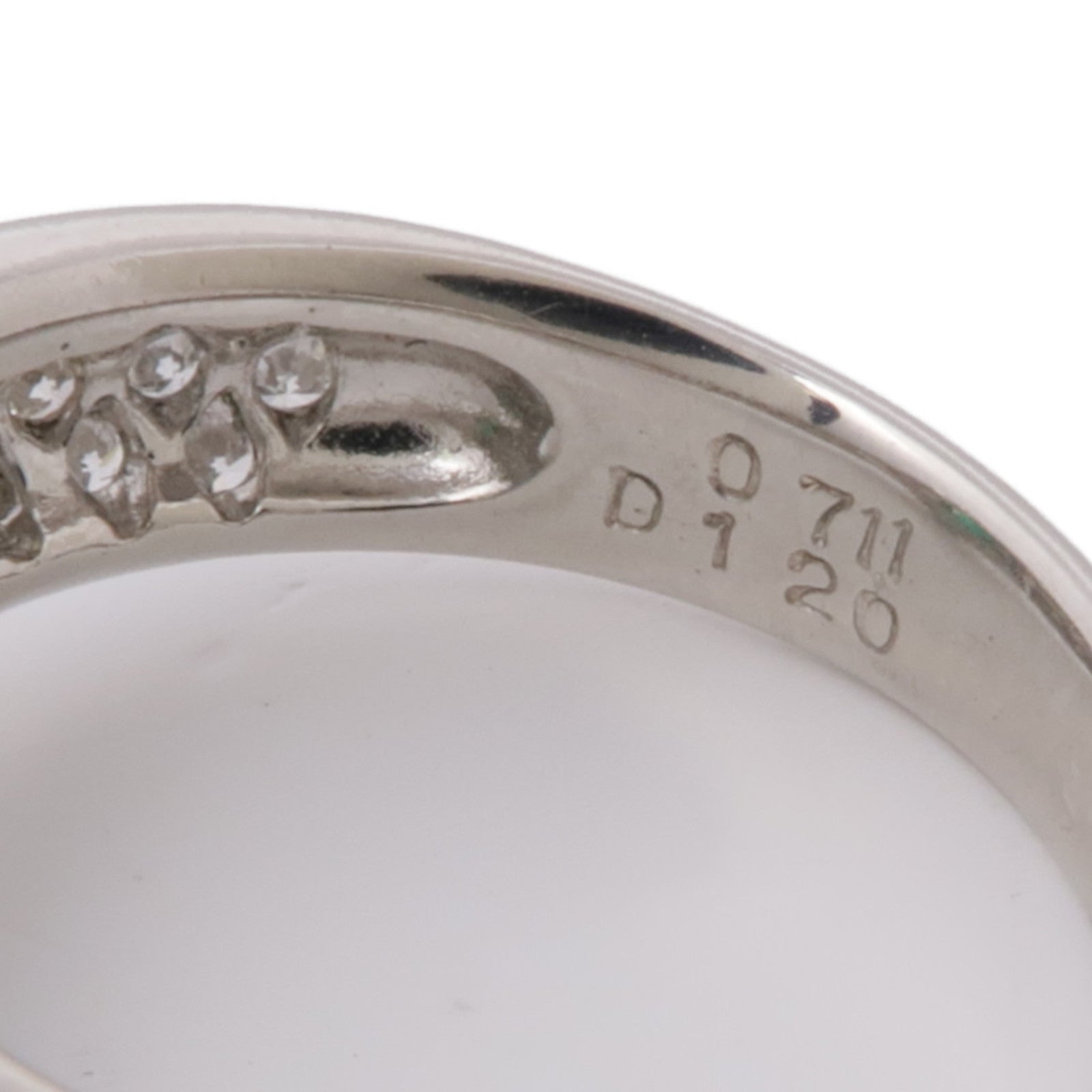 JEWELRY 【激減優惠】PT900鉑金Emerald Ring綠寶石/鑽石戒指US#6.5