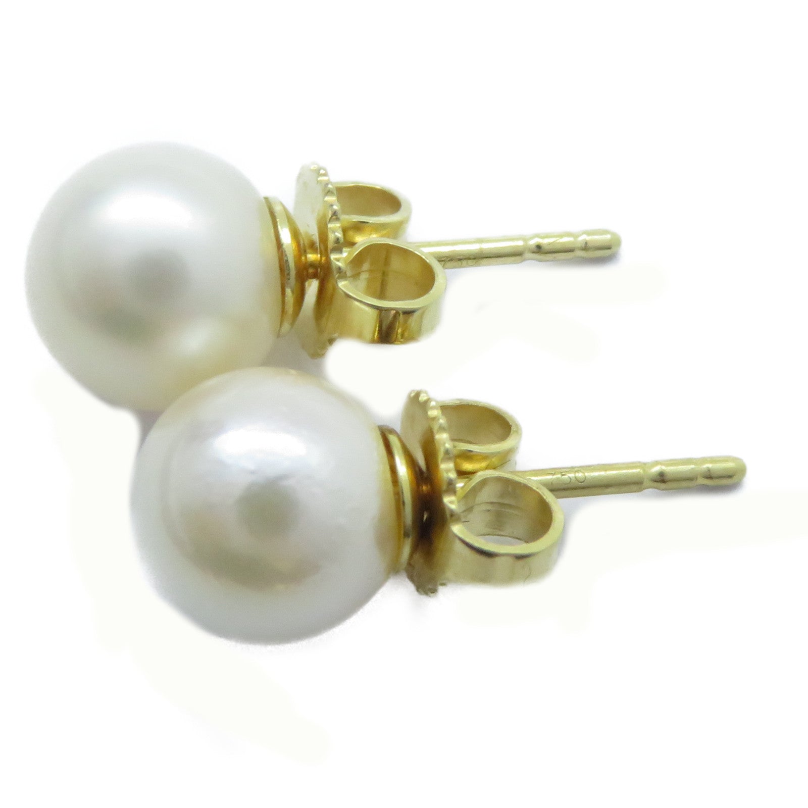 TIFFANY＆CO 18K黃金Pearl Earrings耳環