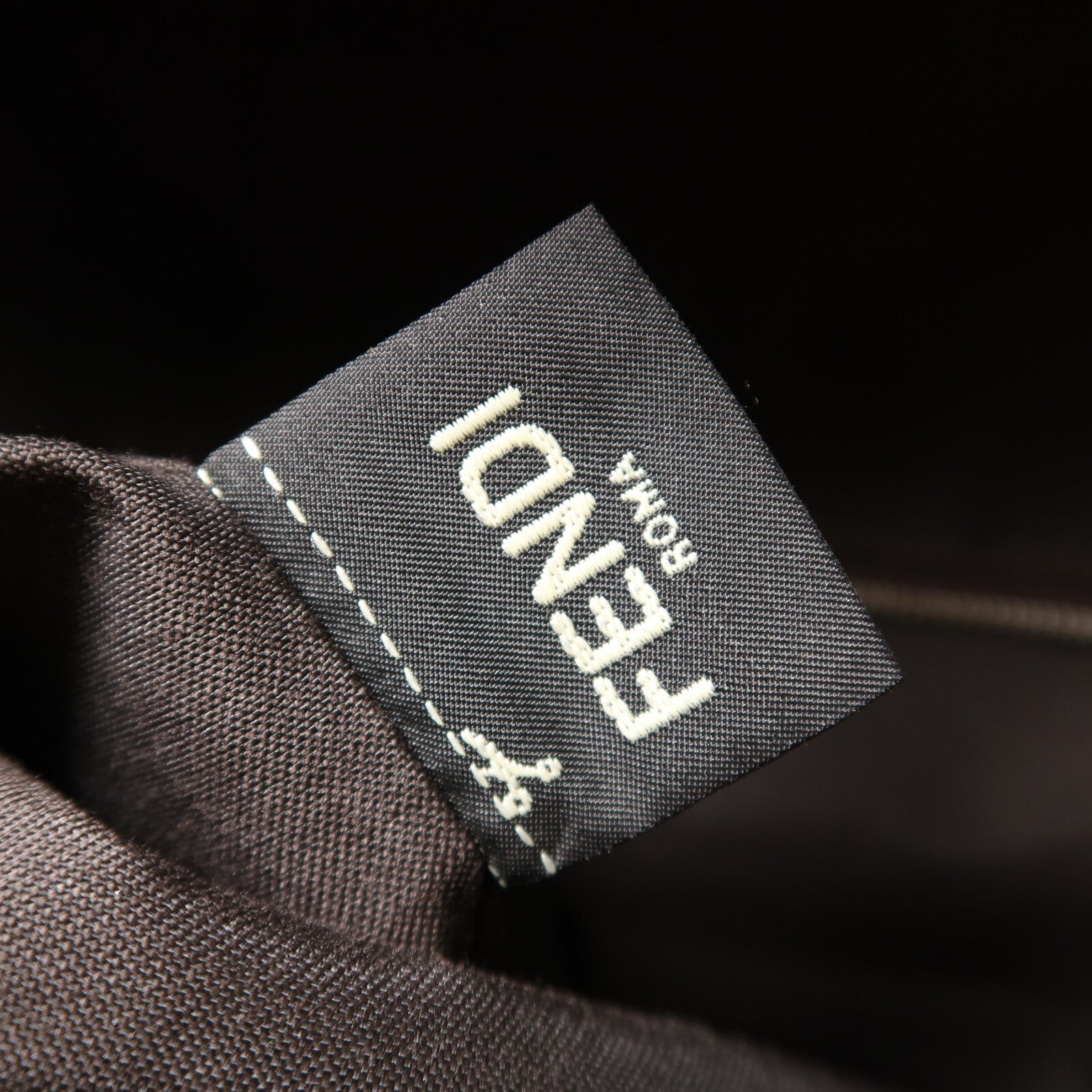 FENDI 塗層帆布Rucksack銀扣背包