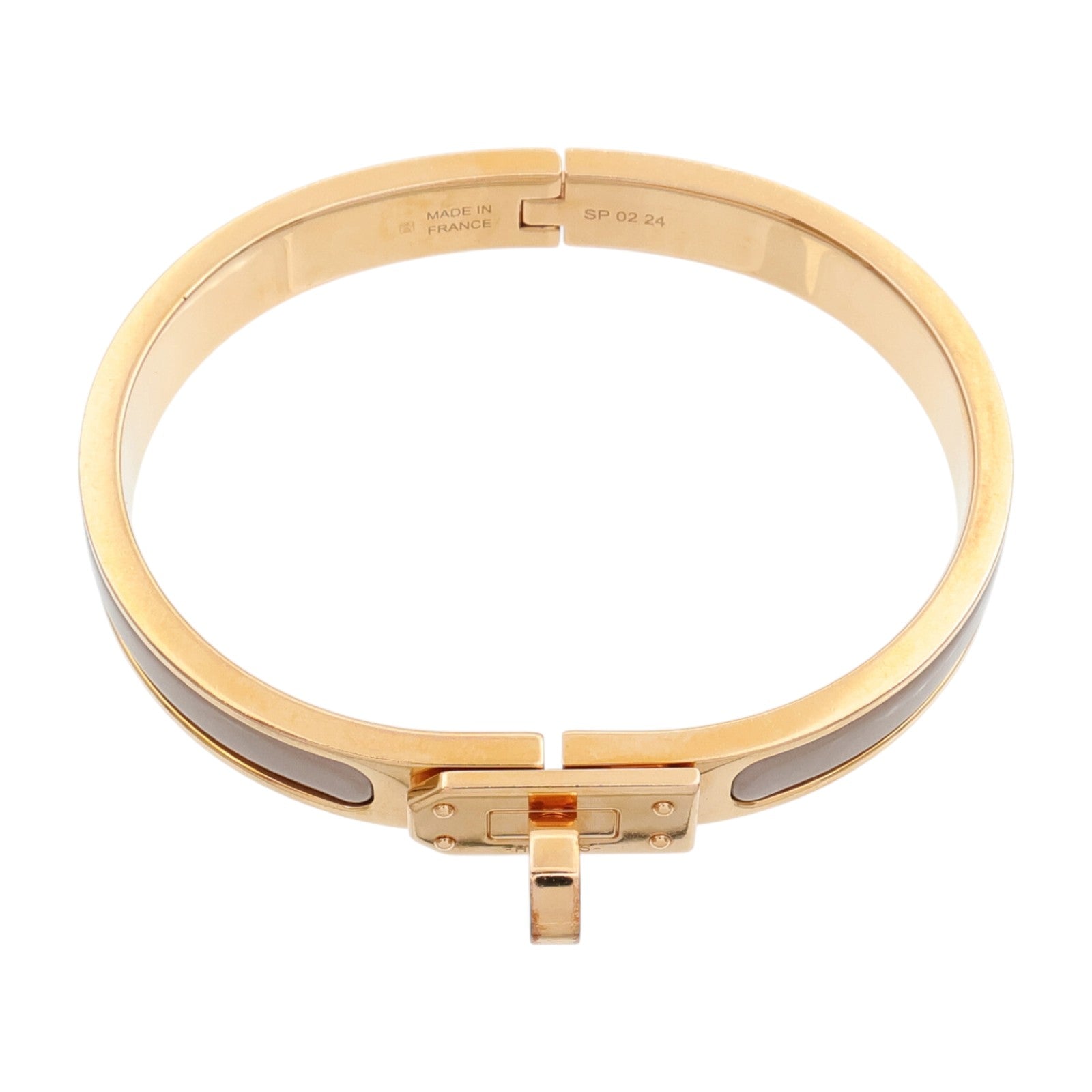 HERMES 金屬/琺瑯Mini Clic Kelly手鐲