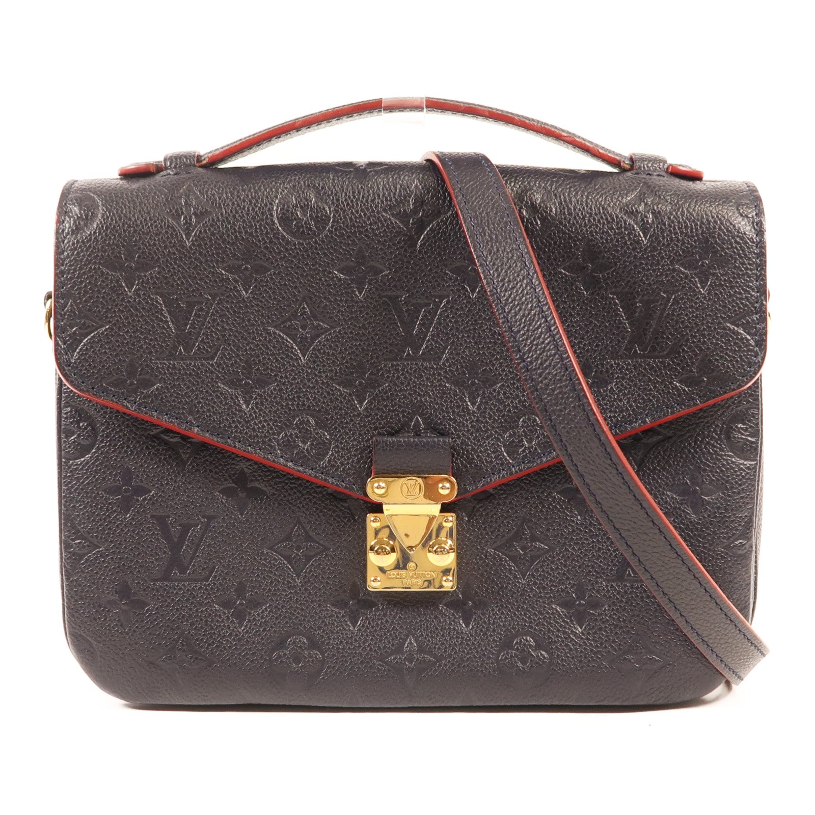 LOUIS VUITTON Monogram Empreinte Pochette Metis金扣手挽肩背兩用袋
