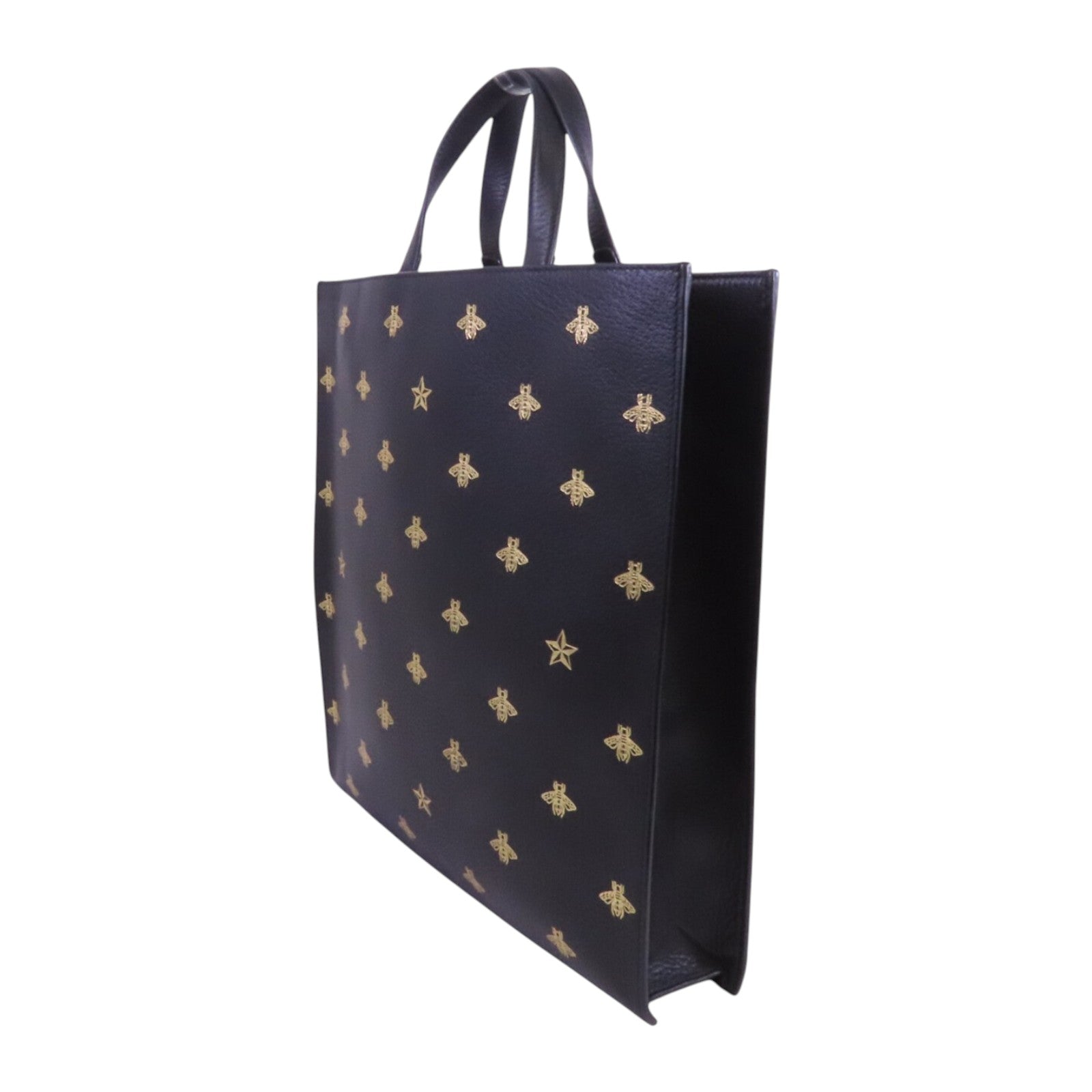 GUCCI 牛皮皮革Bee Star Hand Bag金扣手挽袋
