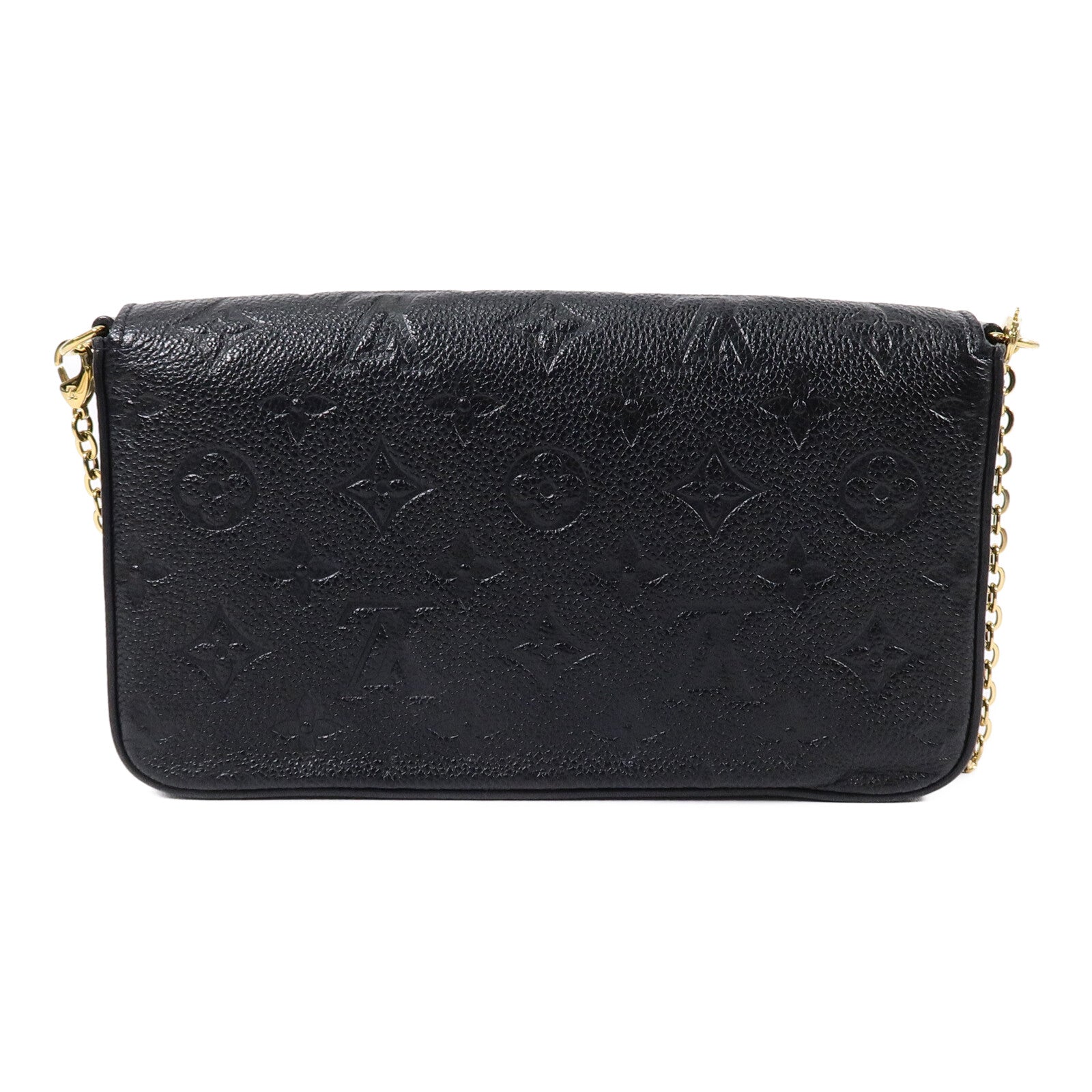 LOUIS VUITTON Monogram Empreinte Felicie Pochette 金扣鏈帶肩背袋