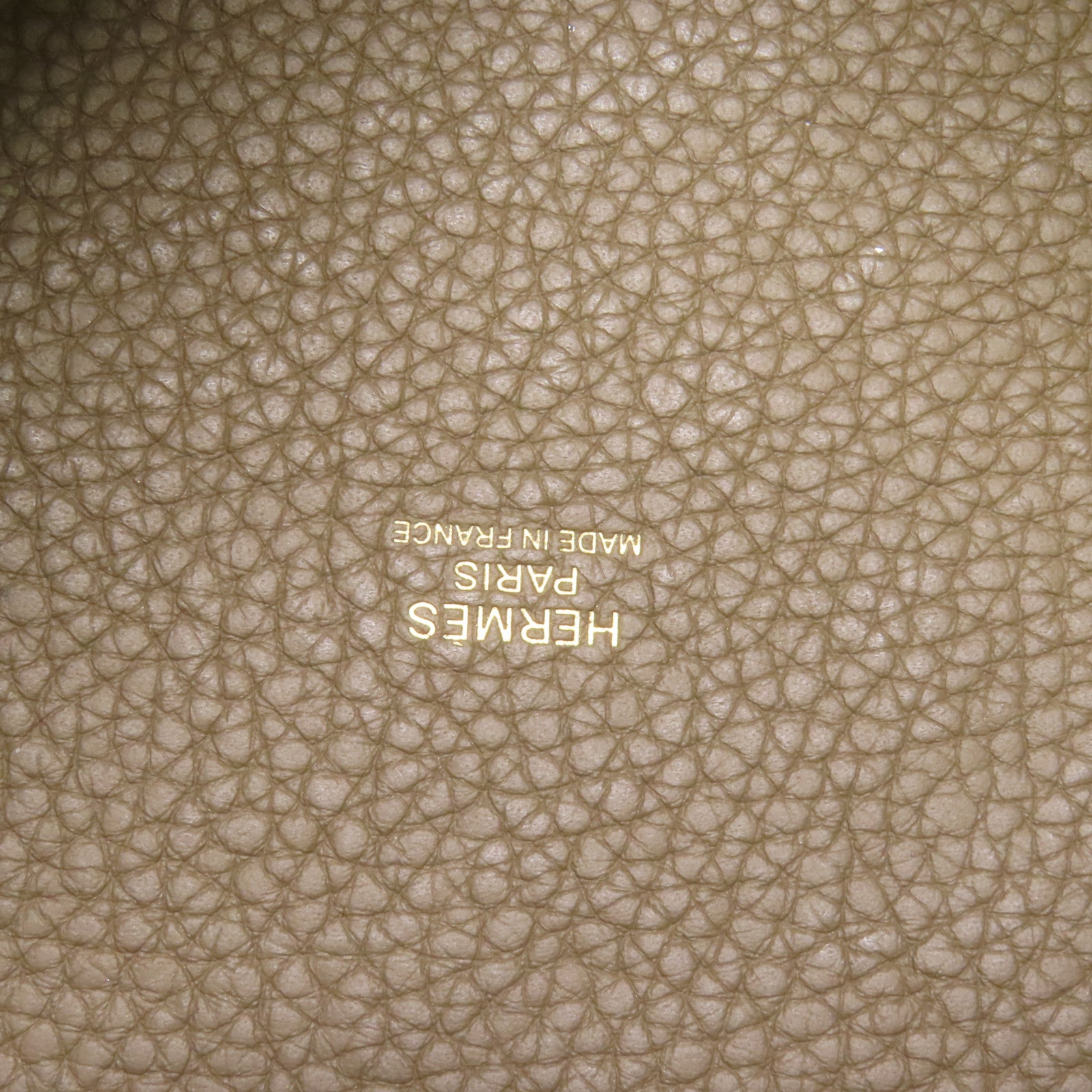 HERMES 【激減優惠】Clemence皮革Picotin MM金扣手挽袋Etoupe