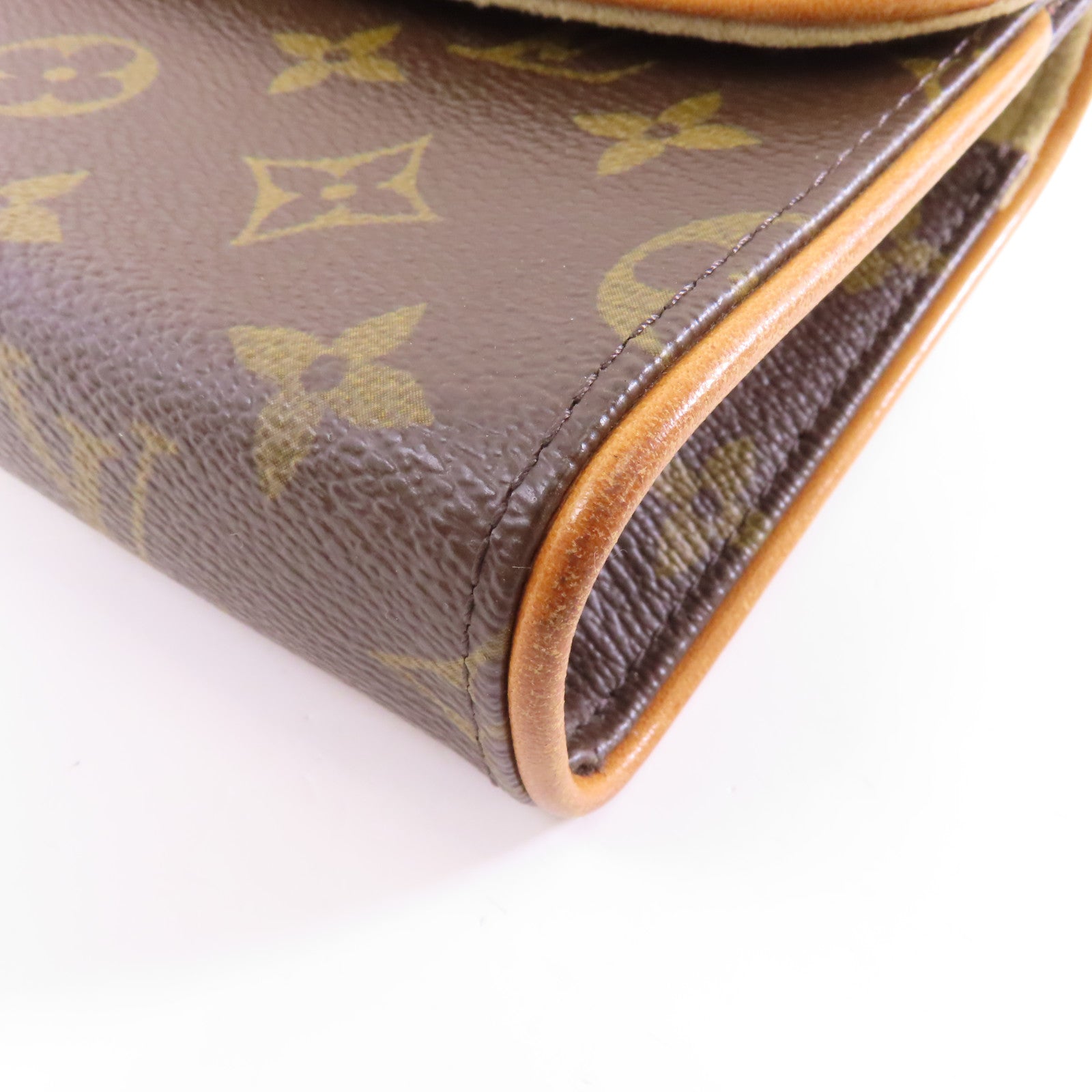 LOUIS VUITTON 【激減優惠】Monogram Pochette Florentine金扣腰包啡色