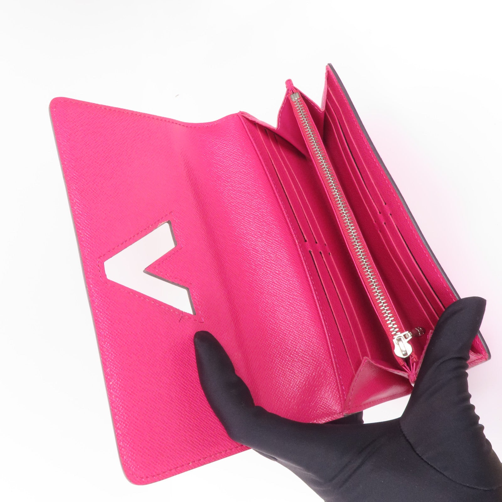 LOUIS VUITTON Epi Twist Wallet銀扣長錢包