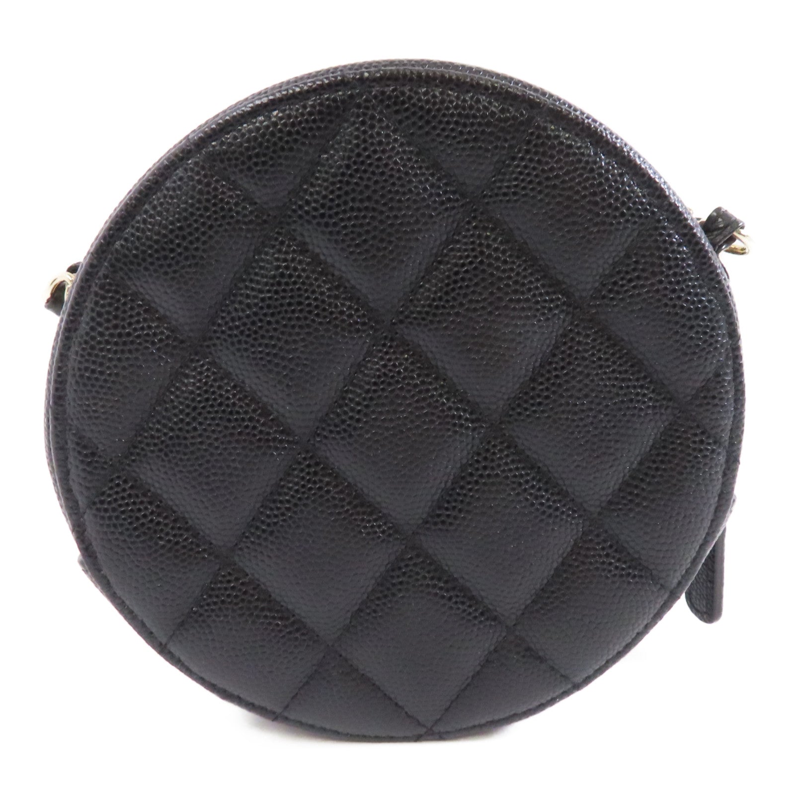 CHANEL 【激減優惠】菱格牛皮皮革Chain Shoulder銀扣鏈帶肩背袋黑色