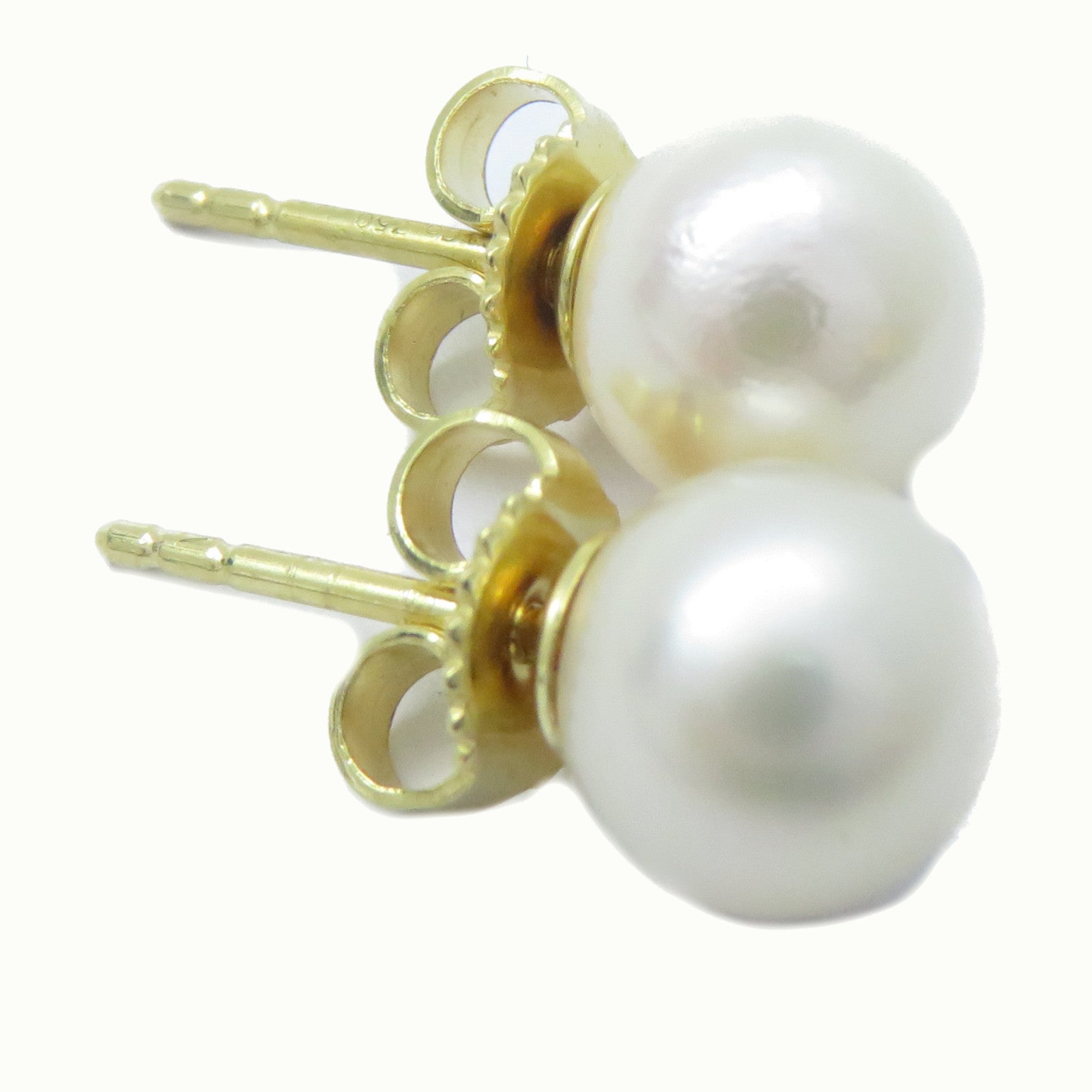 TIFFANY＆CO 18K黃金Pearl Earrings耳環