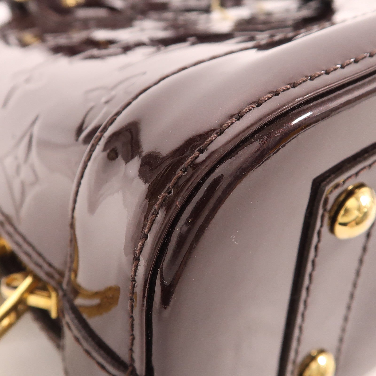 LOUIS VUITTON Vernis Alma BB金扣手挽肩背兩用袋