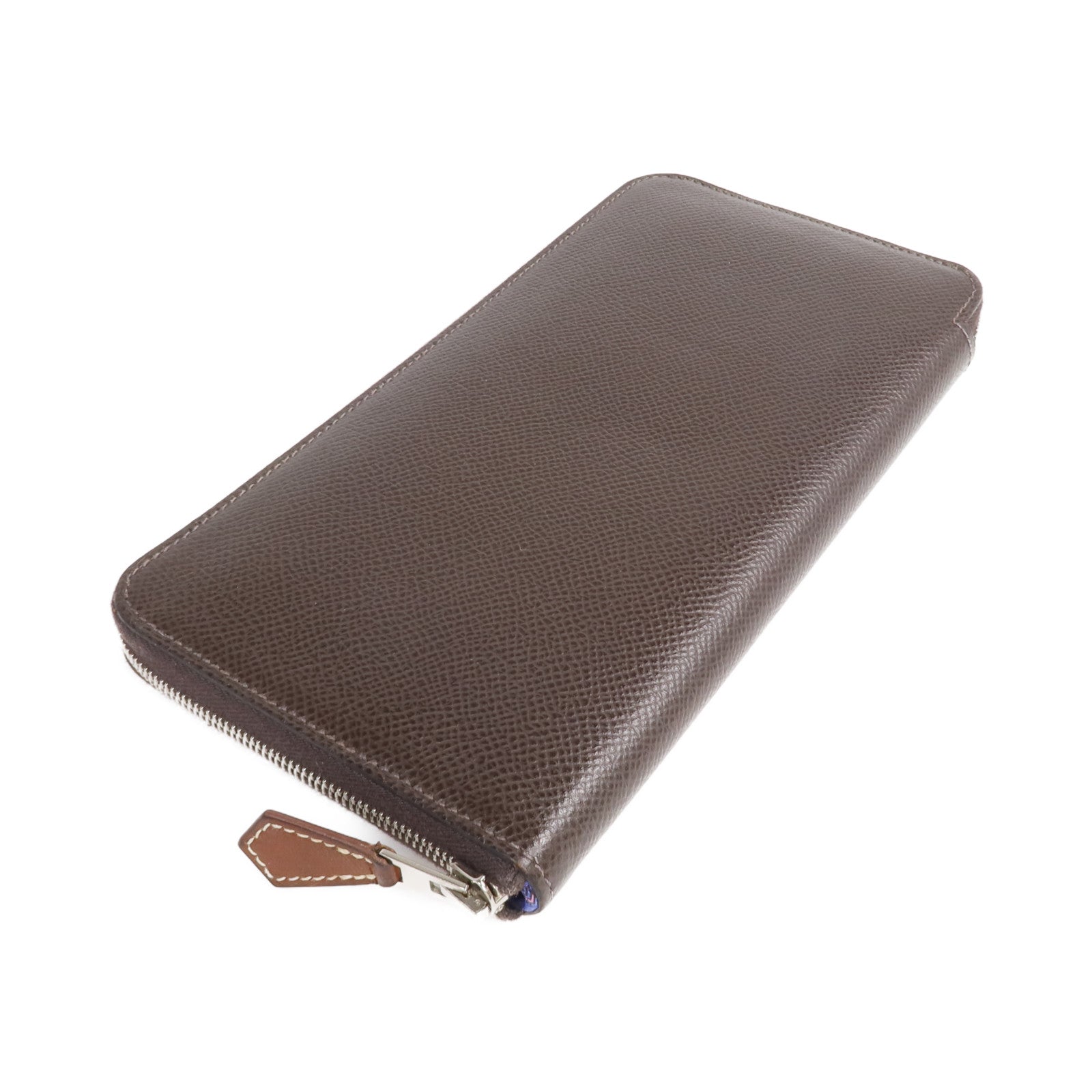 HERMES Epsom皮革Silk In Long Wallet 銀扣長錢包
