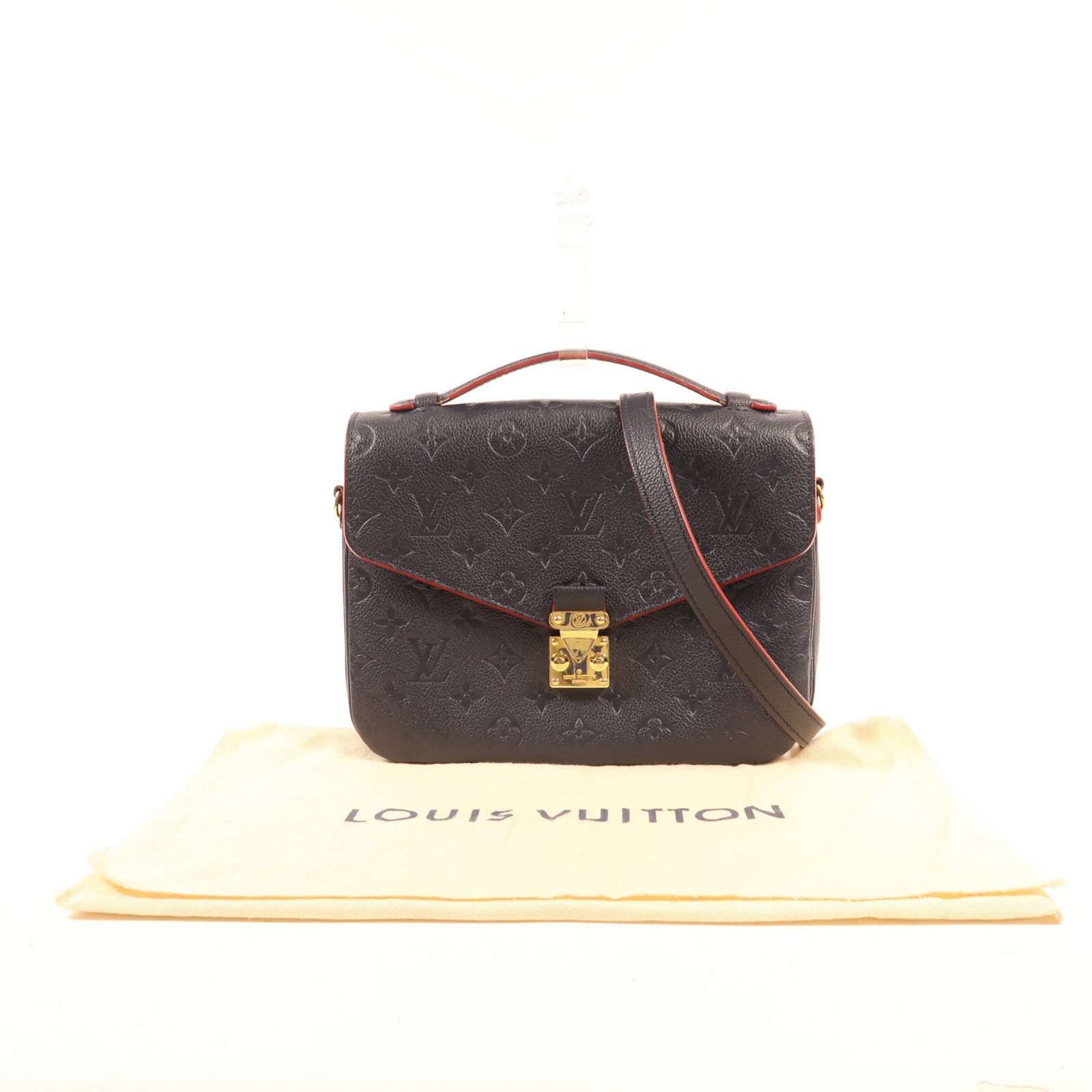 LOUIS VUITTON Monogram Empreinte Pochette Metis金扣手挽肩背兩用袋
