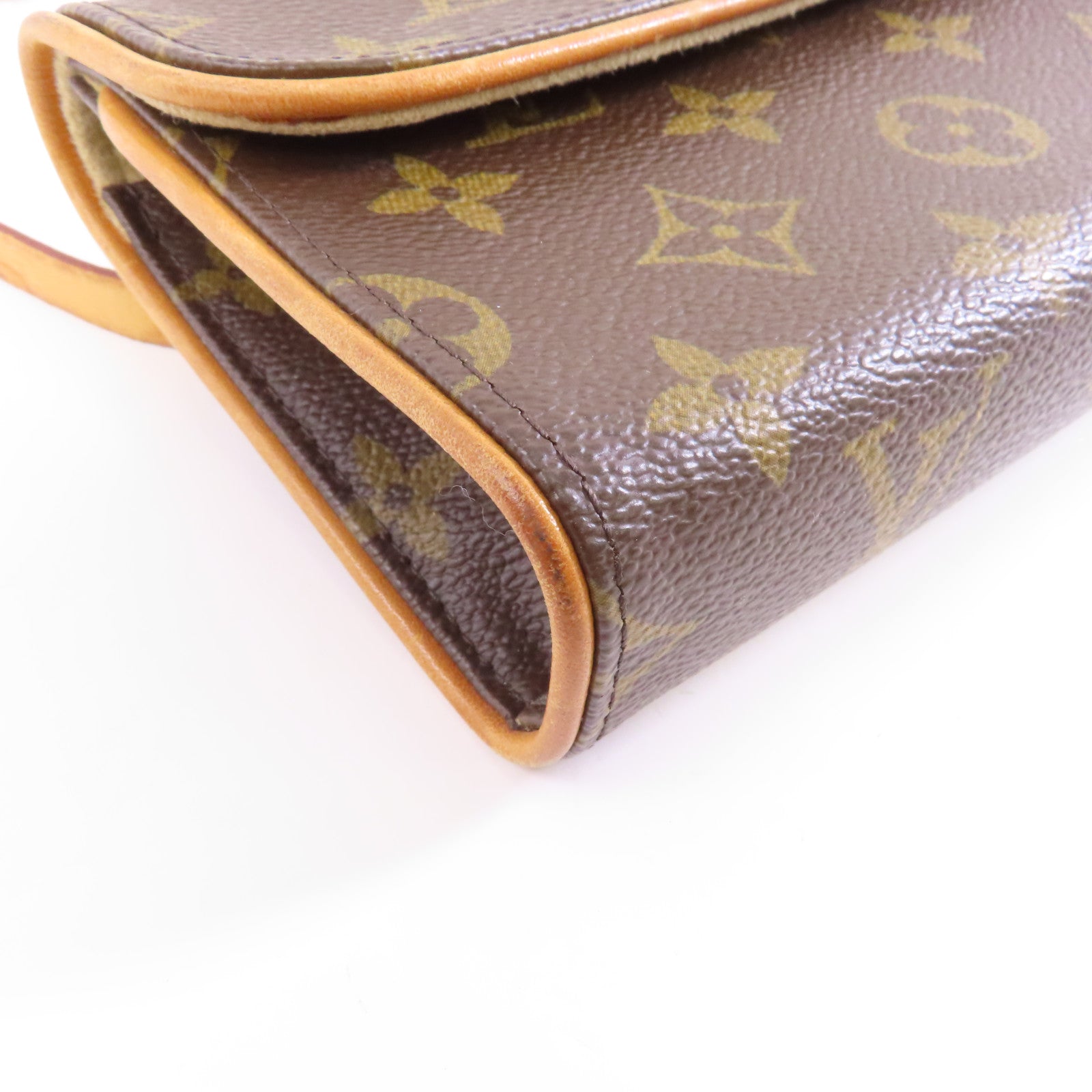 LOUIS VUITTON 【激減優惠】Monogram Pochette Florentine金扣腰包啡色