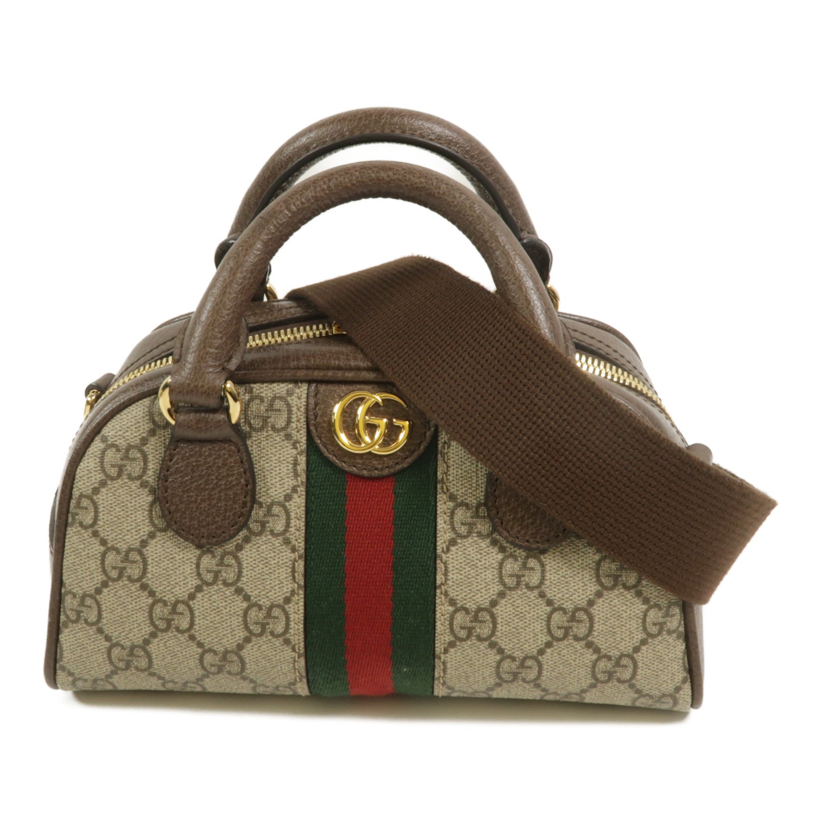 GUCCI 塗層帆布Boston Bag手挽肩背兩用袋