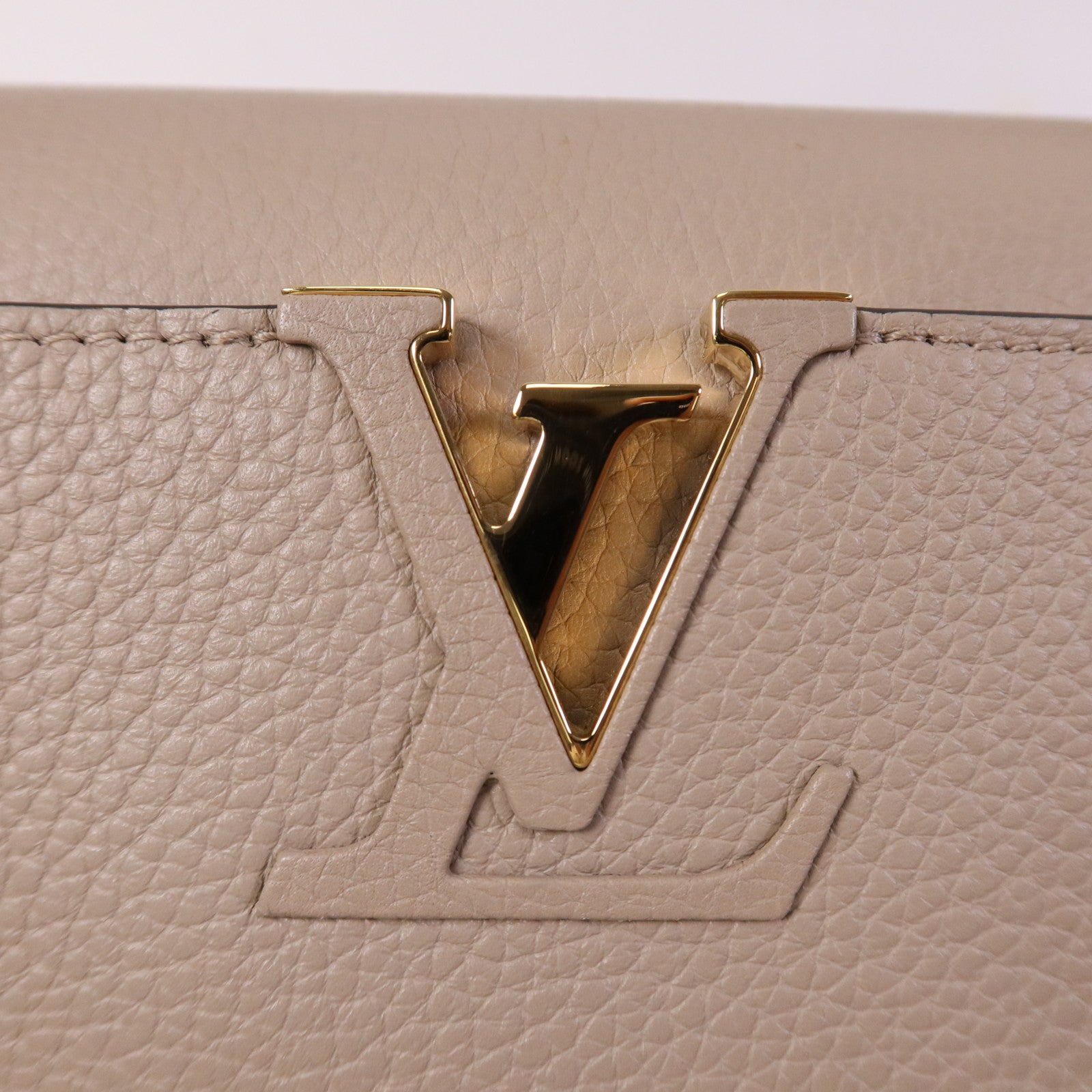 LOUIS VUITTON 【激減優惠】Taurillon/蛇皮皮革Capucines MM金扣手挽肩背兩用袋