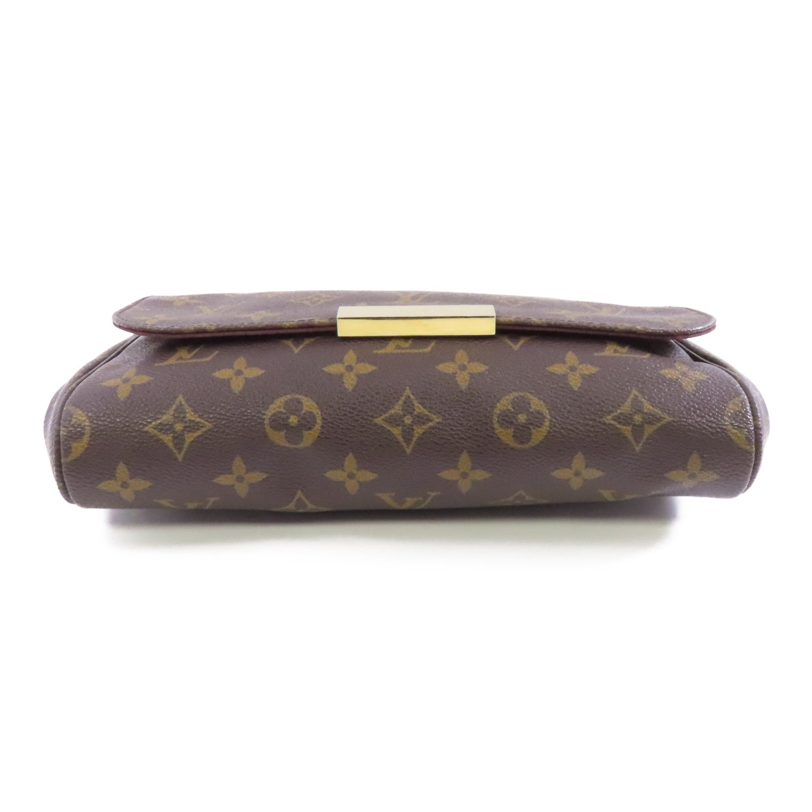 LOUIS VUITTON Monogram Favorite MM金扣手挽肩背兩用袋棕色