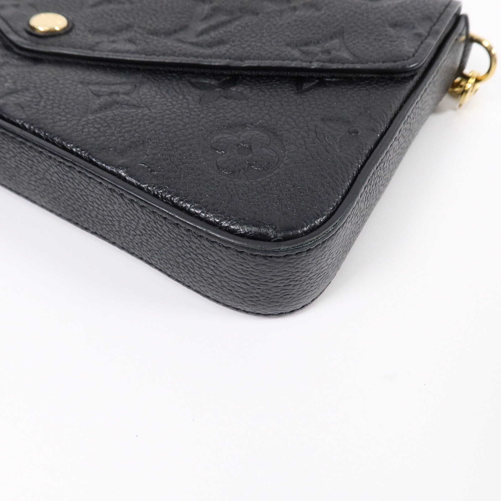 LOUIS VUITTON Monogram Empreinte Felicie Pochette 金扣鏈帶肩背袋