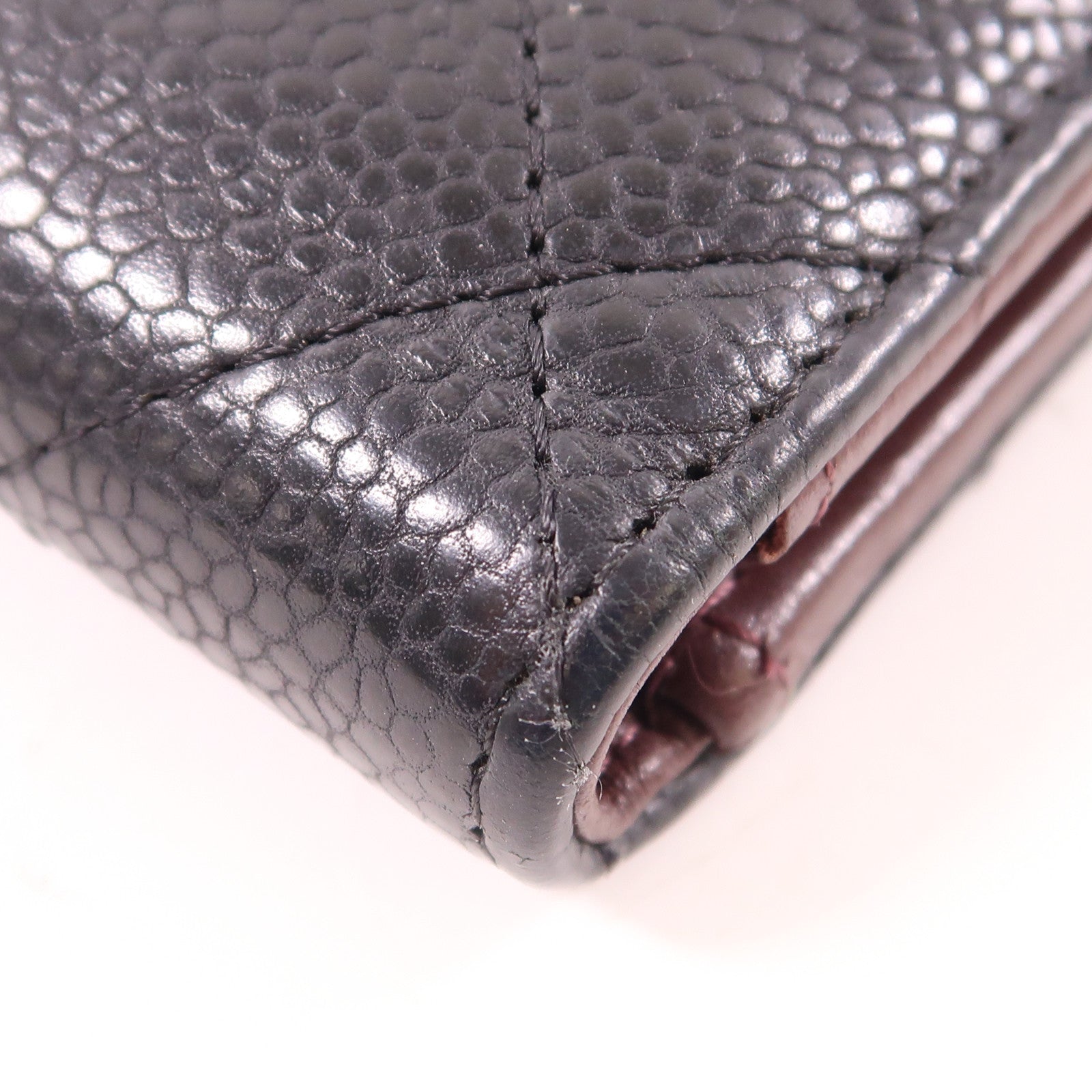 CHANEL 牛皮皮革Wallet銀扣錢包