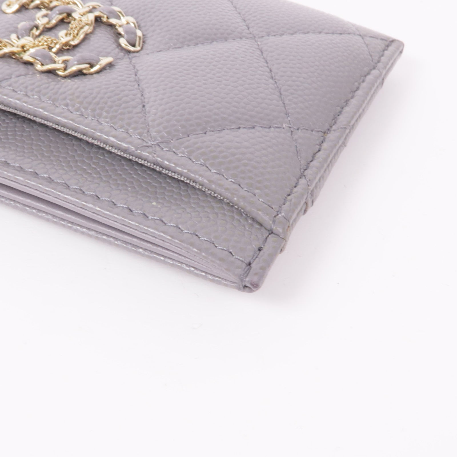 CHANEL 牛皮皮革Card Case金扣卡片套