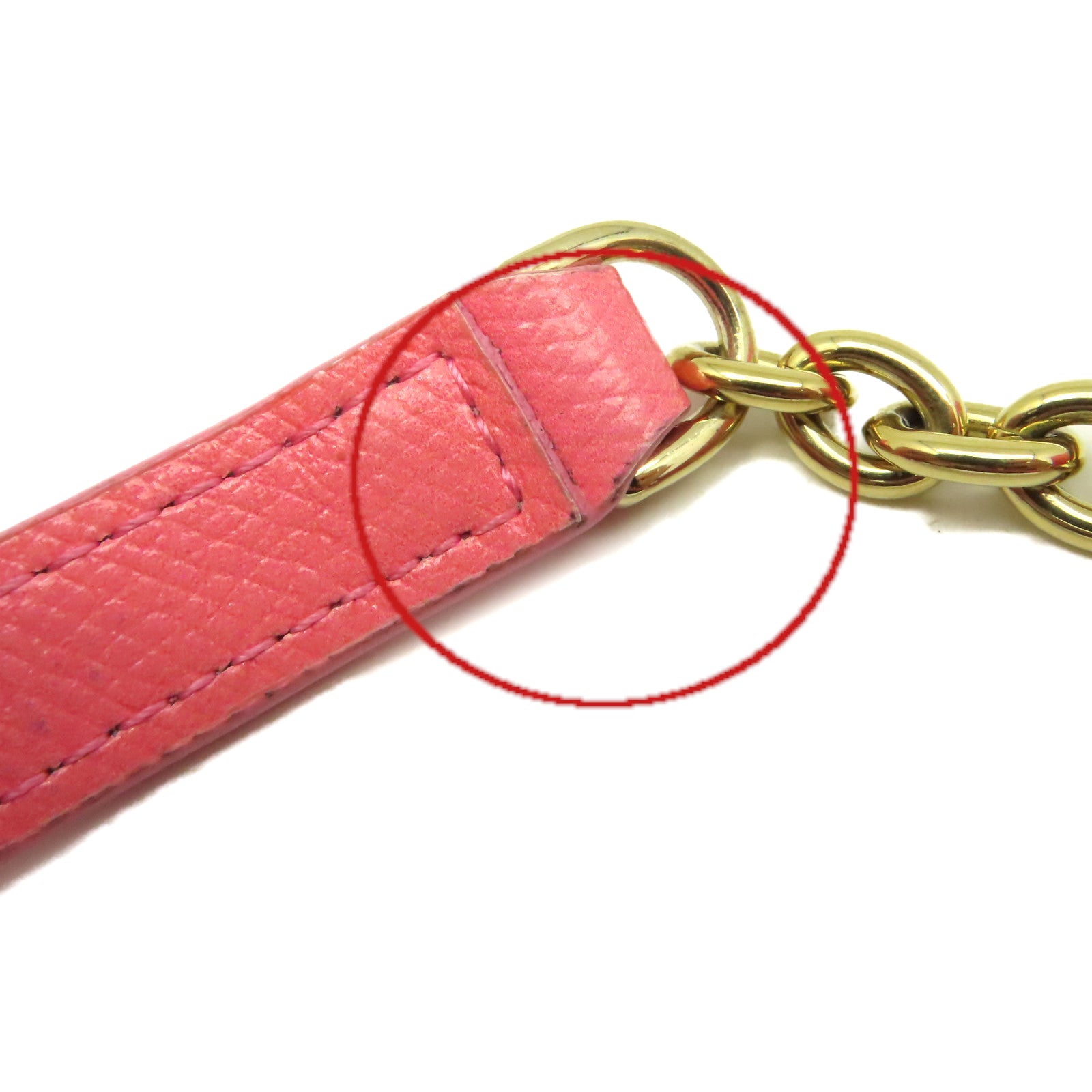 Furla 牛皮皮革Hello Kitty Goes Hiking Shoulder Bag金扣鏈帶肩背袋粉紅色