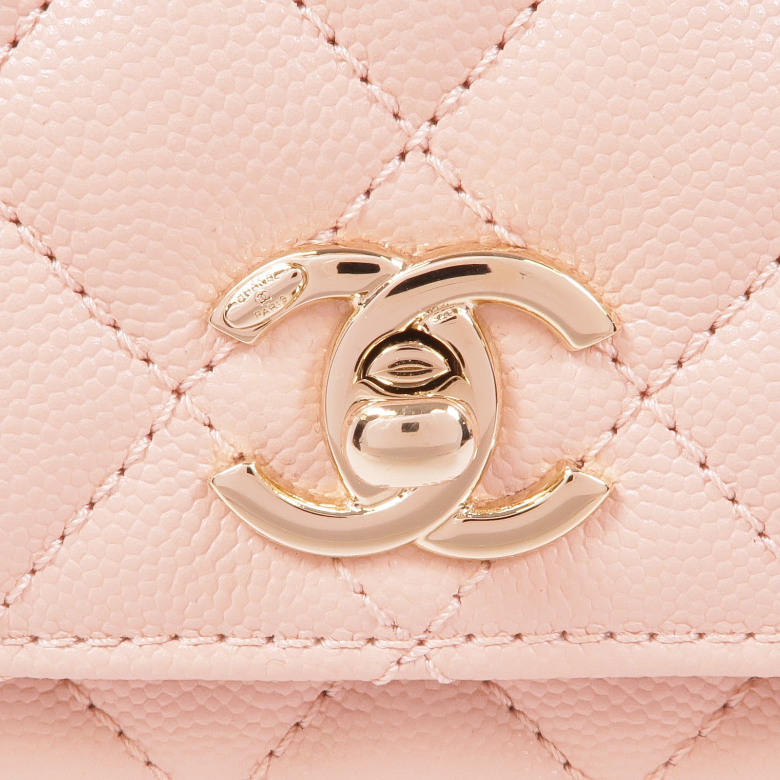 CHANEL 牛皮皮革Coco Handle Small金扣手挽肩背兩用袋