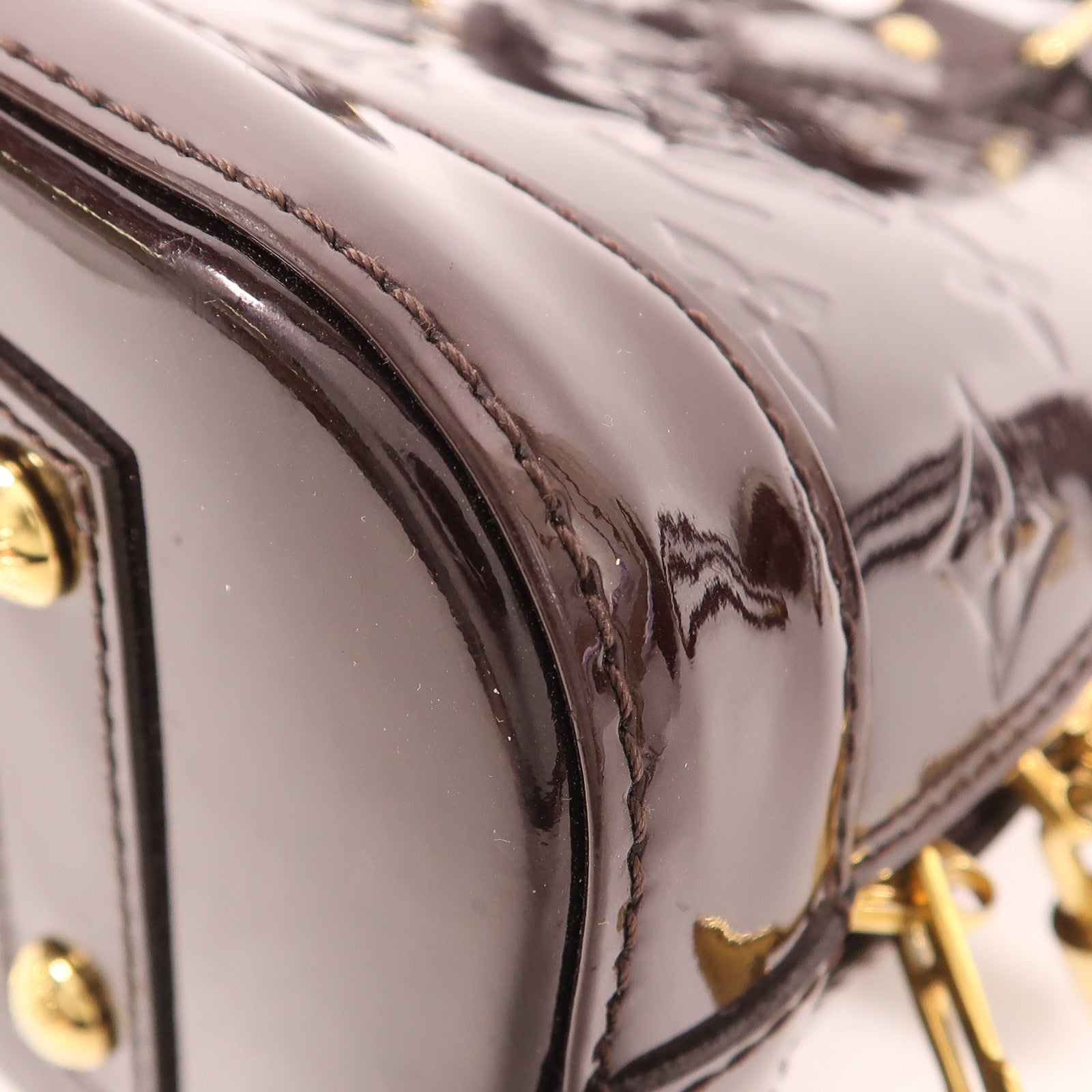 LOUIS VUITTON Vernis Alma BB金扣手挽肩背兩用袋