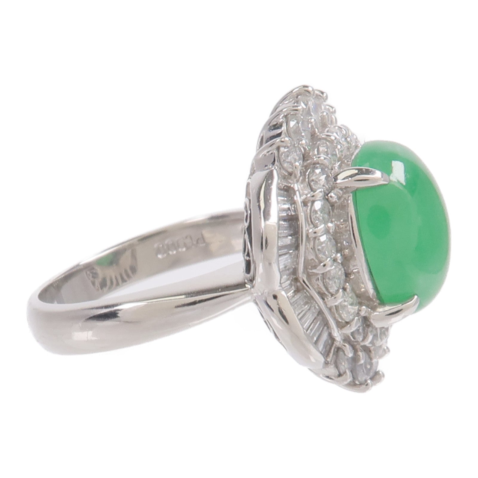 JEWELRY PT900鉑金Jade Diamond Ring翡翠/鑽石戒指
