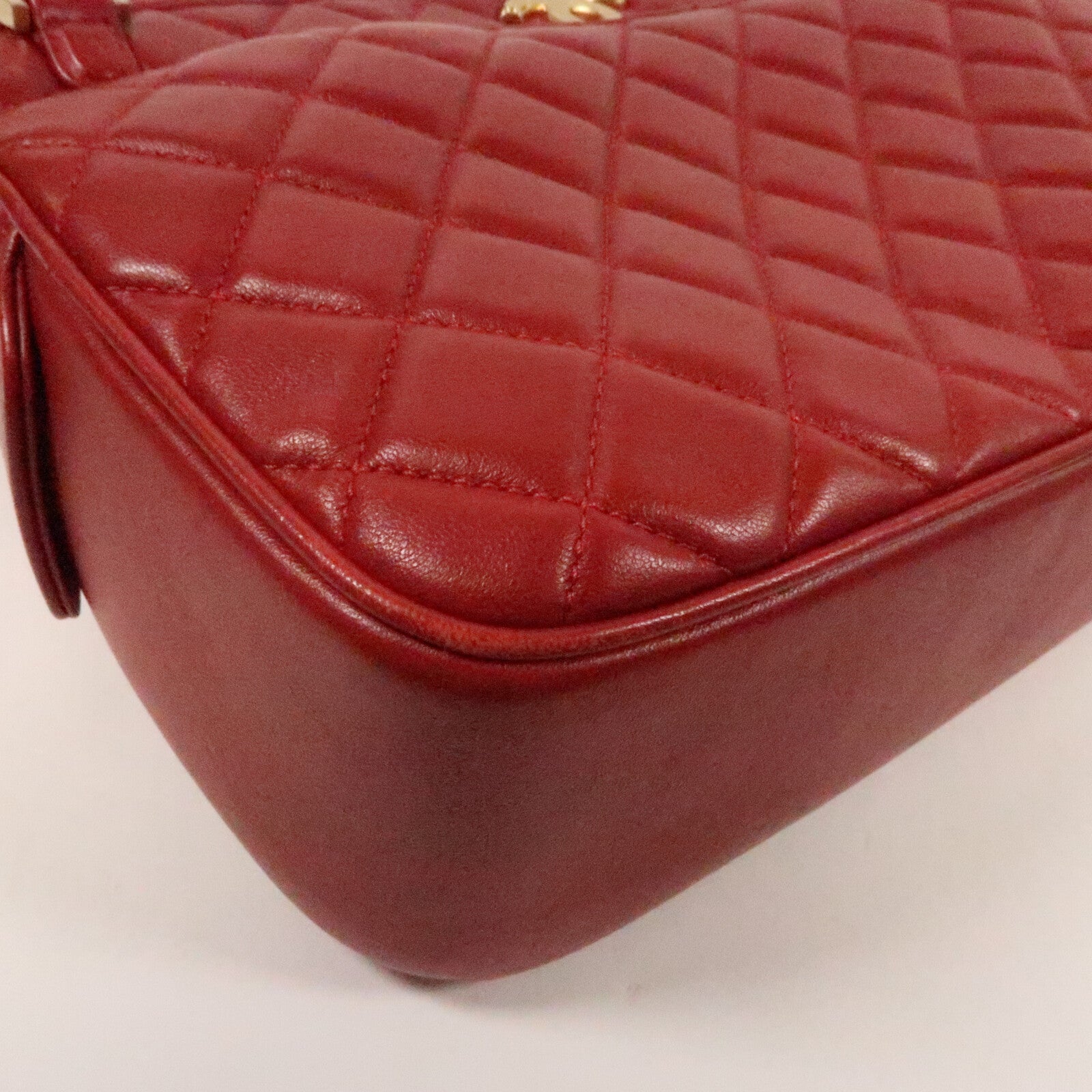 CHANEL 羊皮皮革Chain Shoulder Bag金扣鏈帶手挽肩背袋