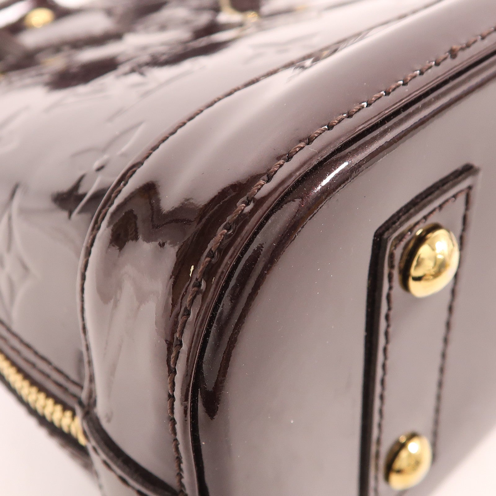 LOUIS VUITTON Vernis Alma BB金扣手挽肩背兩用袋