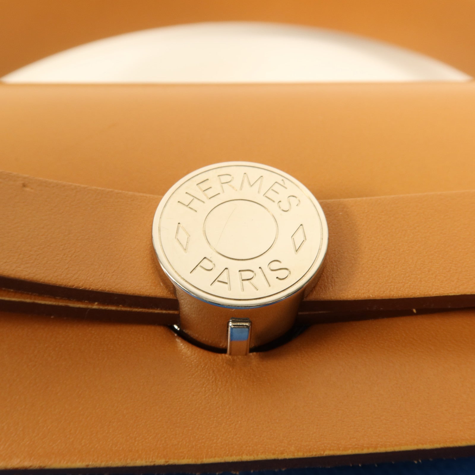 HERMES 塗層帆布Herbag PM銀扣手挽肩背兩用袋Bleu Izmir