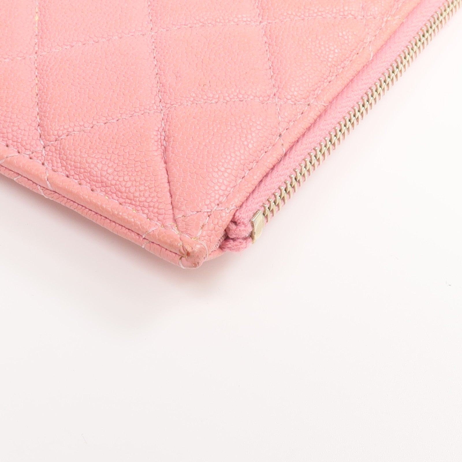 CHANEL 牛皮皮革Zipper Long Wallet金扣長錢包