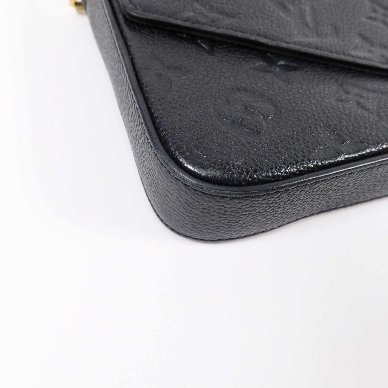 LOUIS VUITTON Monogram Empreinte Felicie Pochette 金扣鏈帶肩背袋