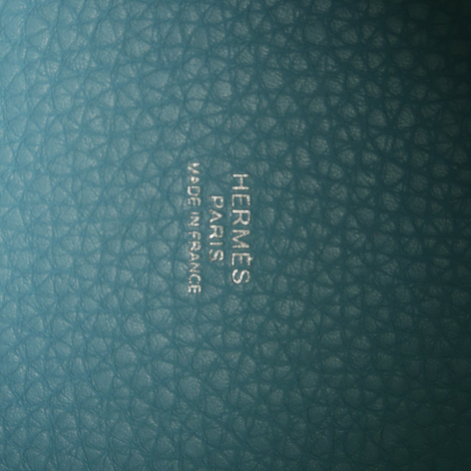 HERMES Clemence皮革/Swift皮革Picotin MM手挽袋Bleu Saint
