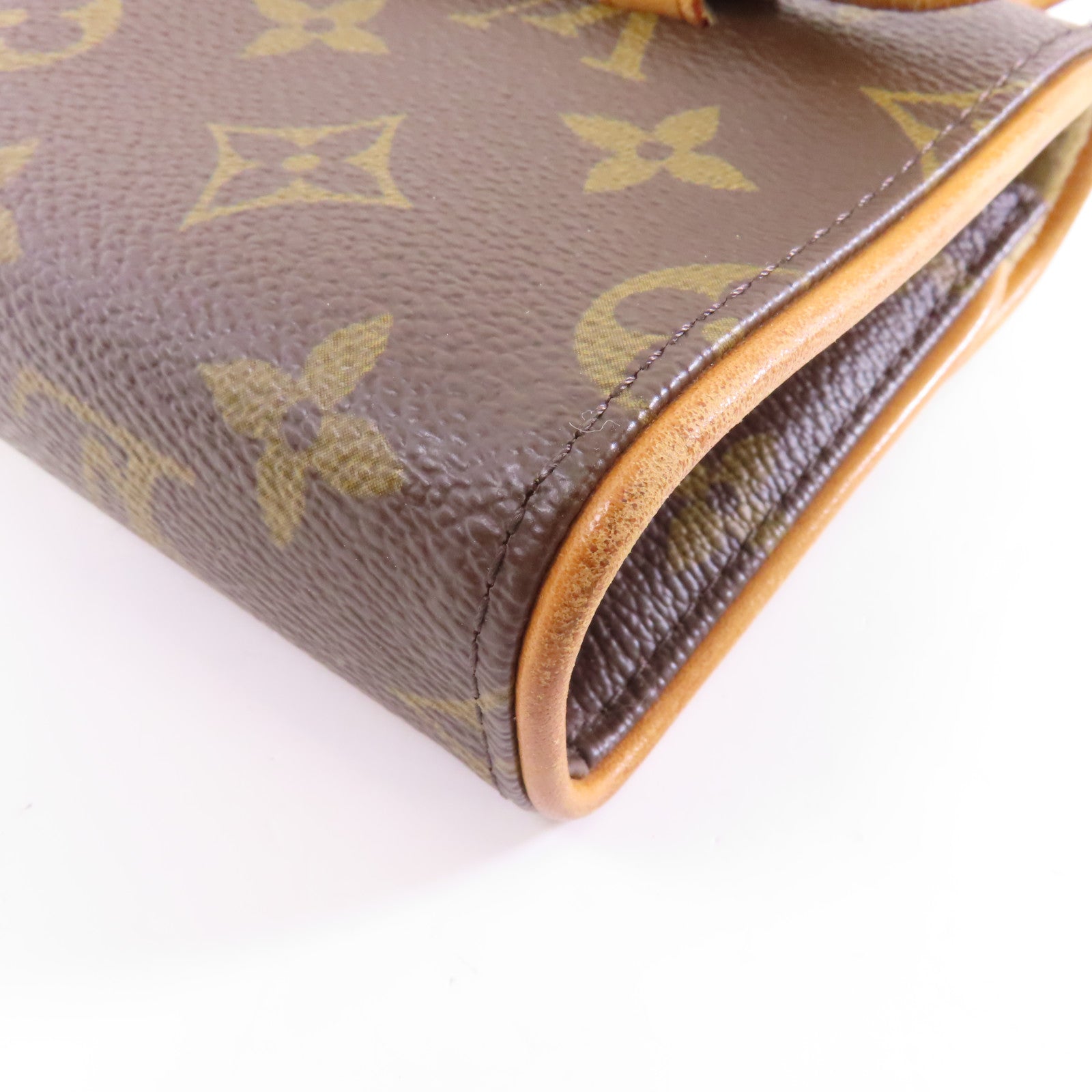 LOUIS VUITTON 【激減優惠】Monogram Pochette Florentine金扣腰包啡色