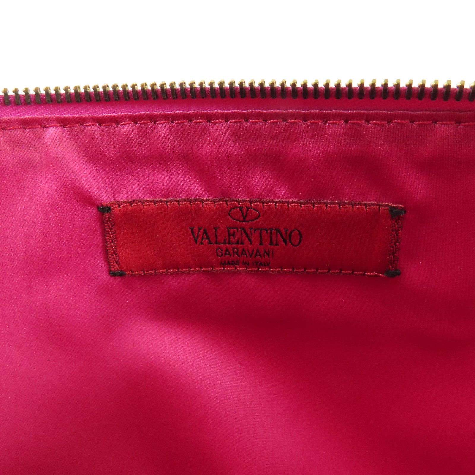 Valentino 牛皮皮革Hand Bag金扣手拿包